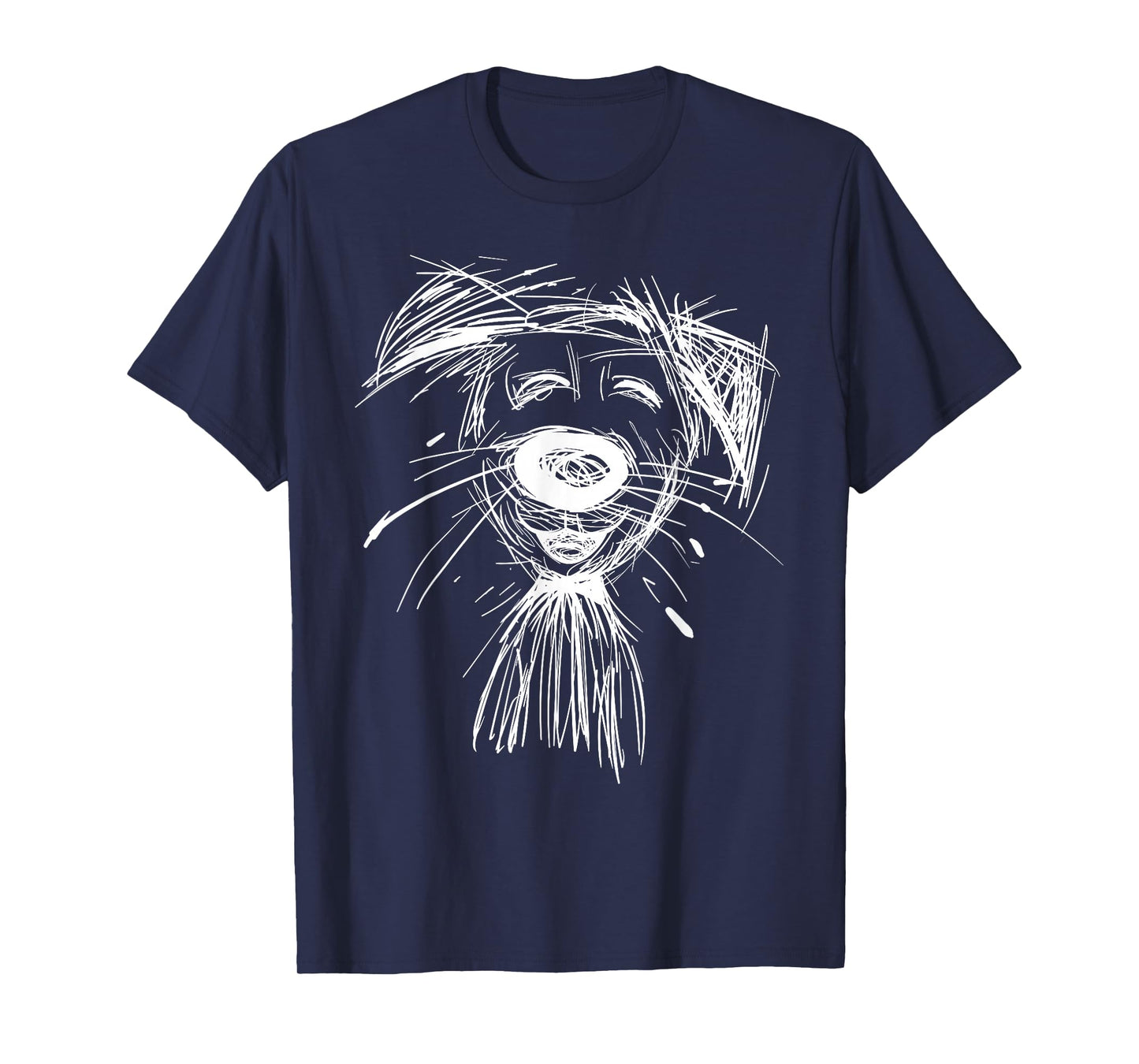 Dog Abstract Art Portrait Drawing Whimsical T-Shirt