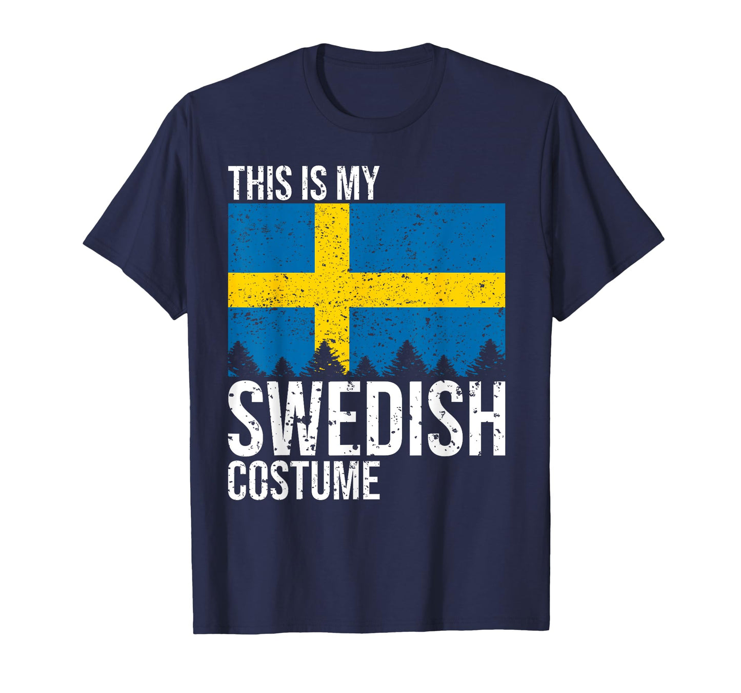 Vintage This is my Swedish Flag Costume For Halloween T-Shirt