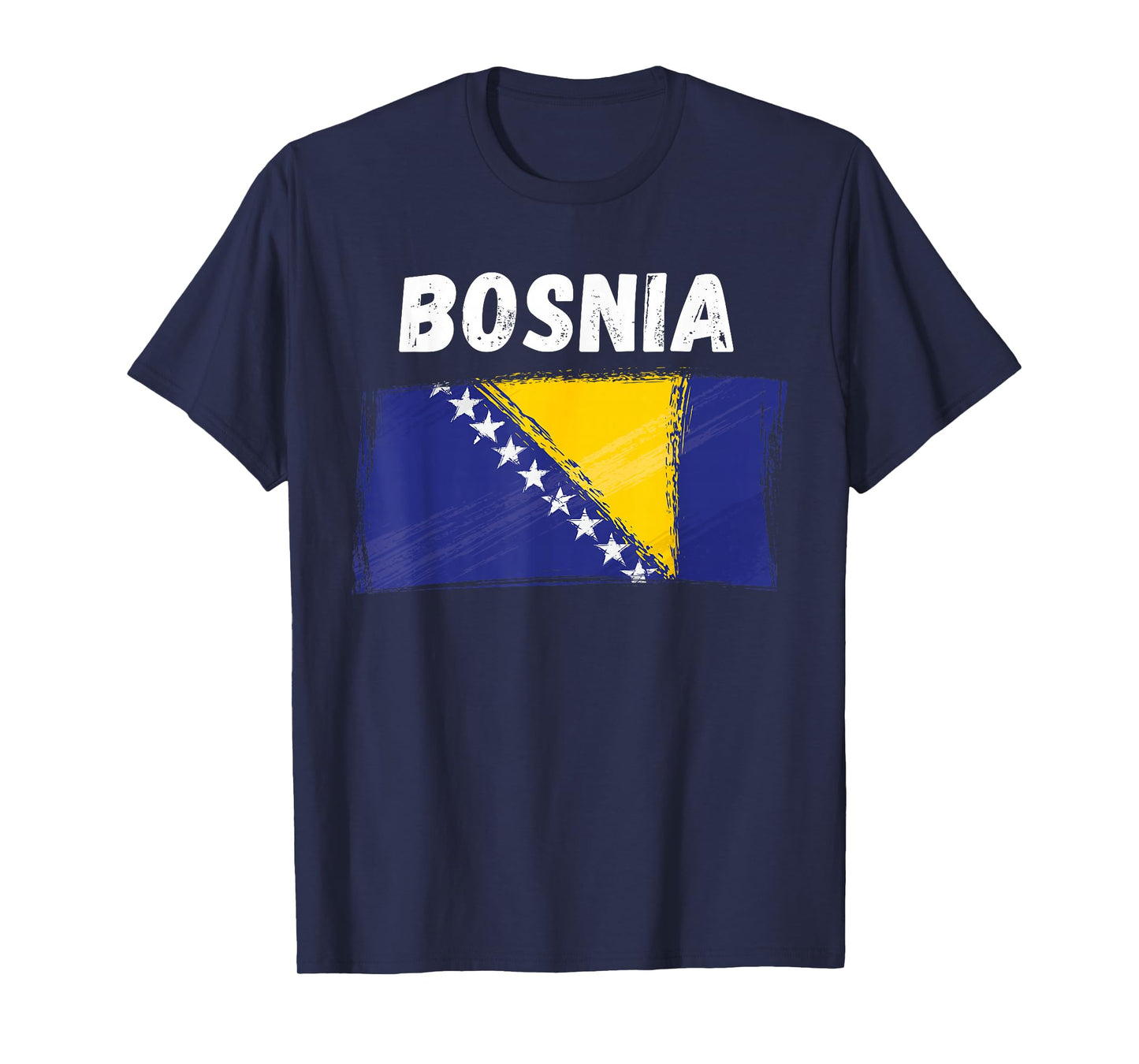 Bosnia Flag Holiday Vintage Grunge Bosnian Flag T-Shirt