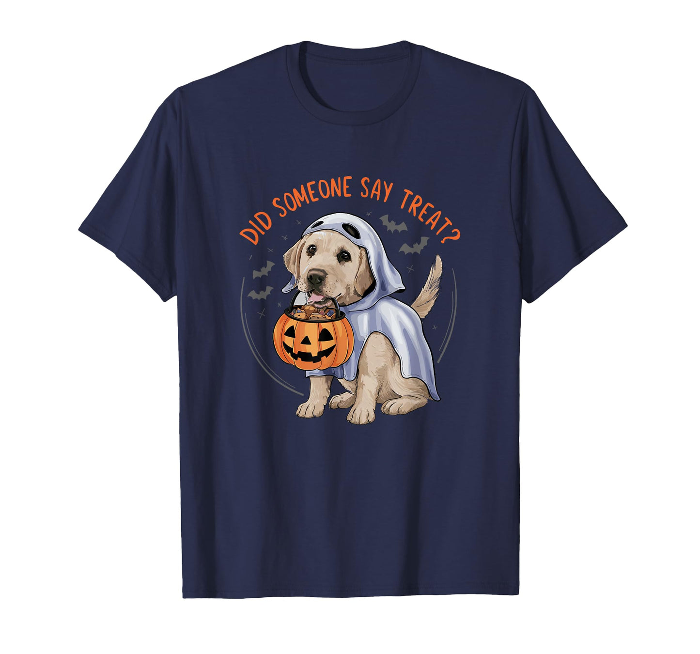 Ghost Labrador Puppy Treats Halloween Labrador Dog Men Women Kids T-Shirt