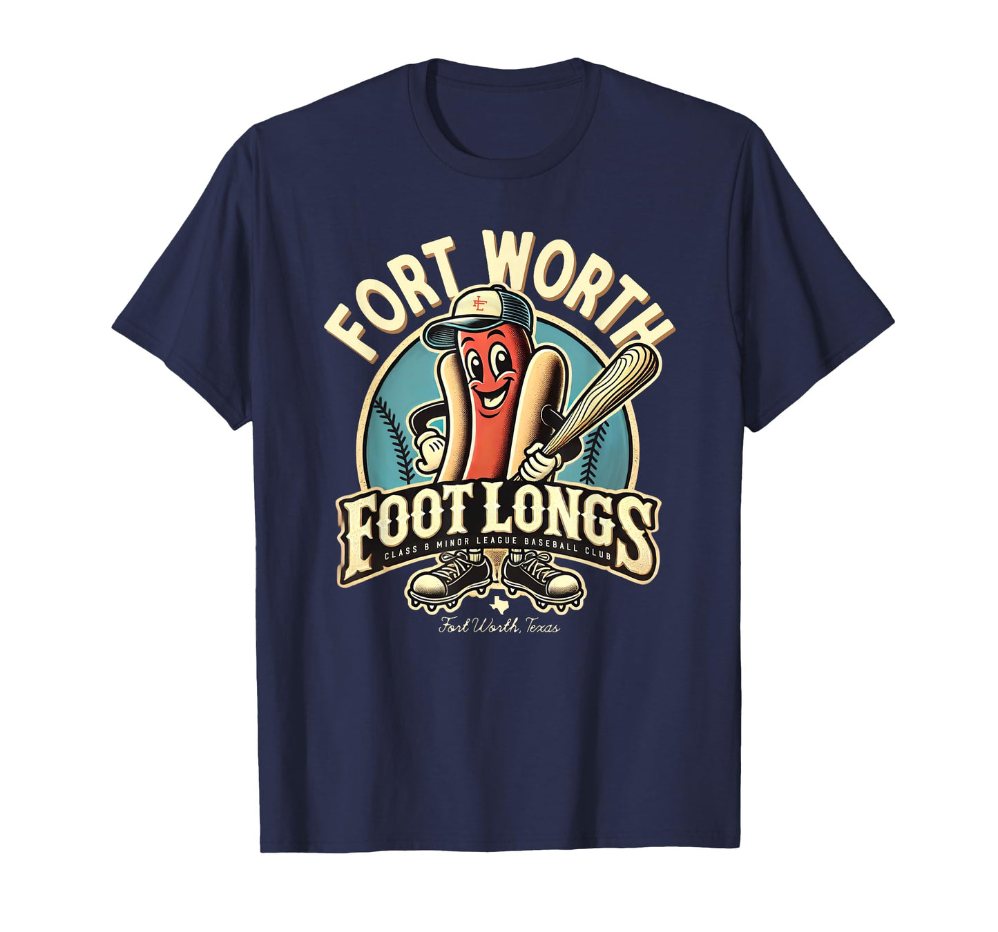 Minor League Baseball Fort Worth Foot Longs Funny Hotdog Men Women Kids T-Shirt