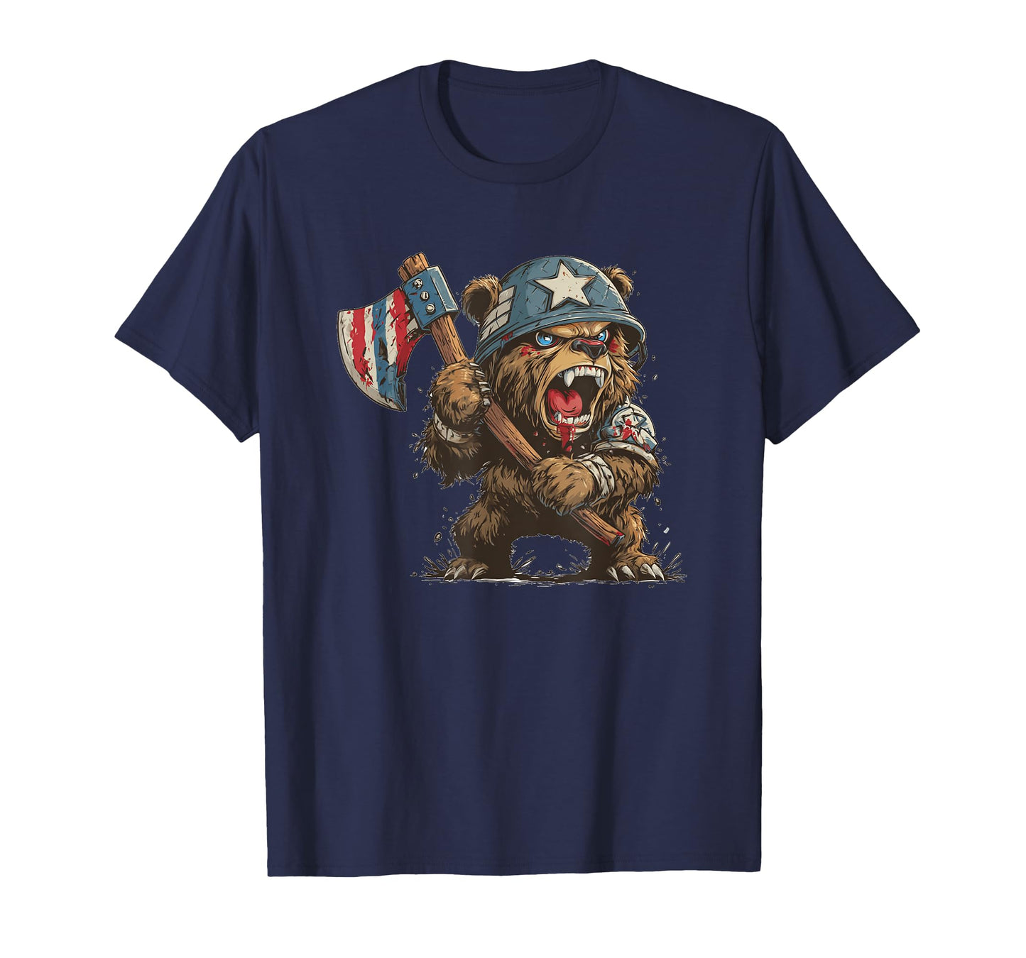 Battle Ready Bear Costume with Axe for Bears Lovers T-Shirt
