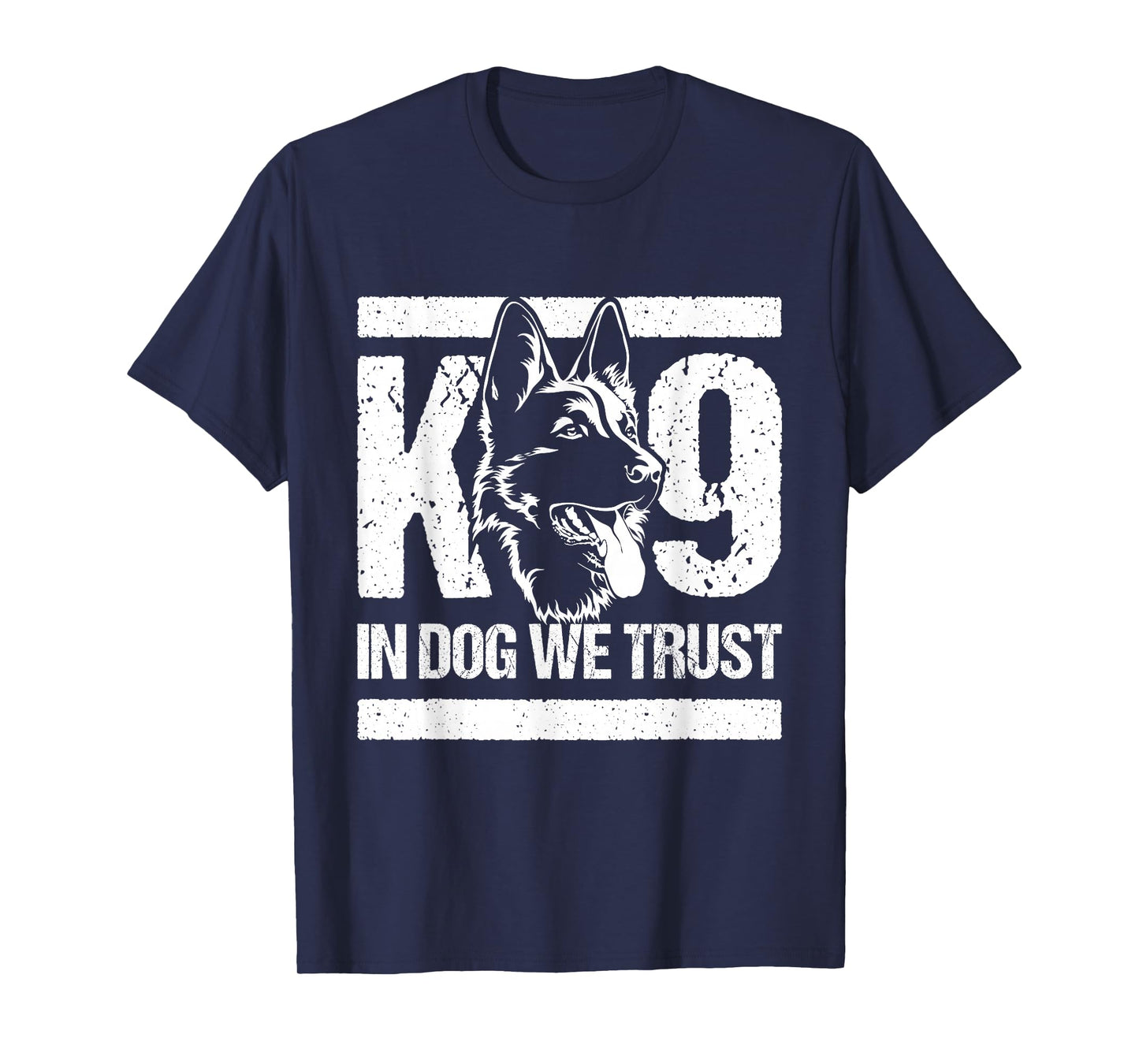 K-9 in Dogs We Trust - Blue Line K9 Dog Unit Police Officer T-Shirt