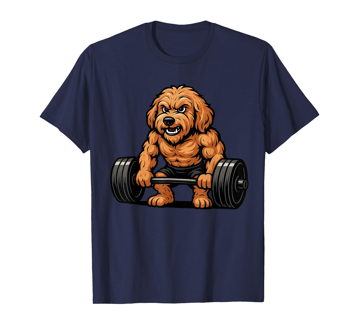 Goldendoodle Weightlifting Bodybuilder Workout Gym Dog Lover Men Women Kids T-Shirt