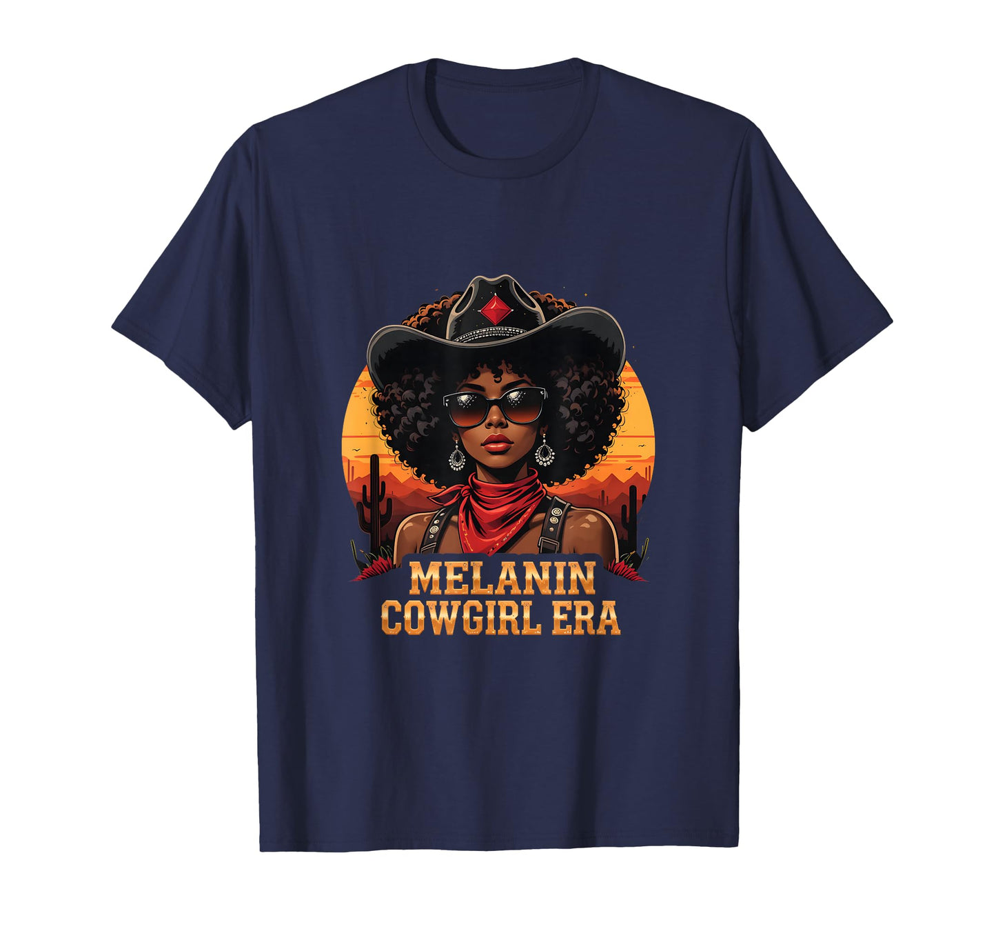 Melanin Cowgirl Era African American Cowgirl Western T-Shirt