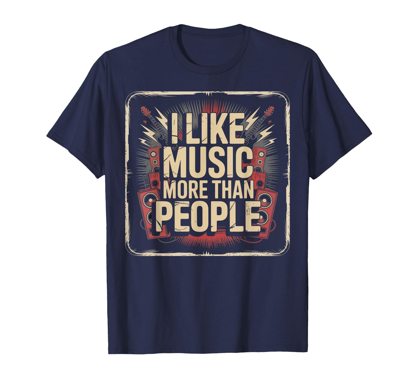 Rock Vibes I Like Music More Than People T-Shirt