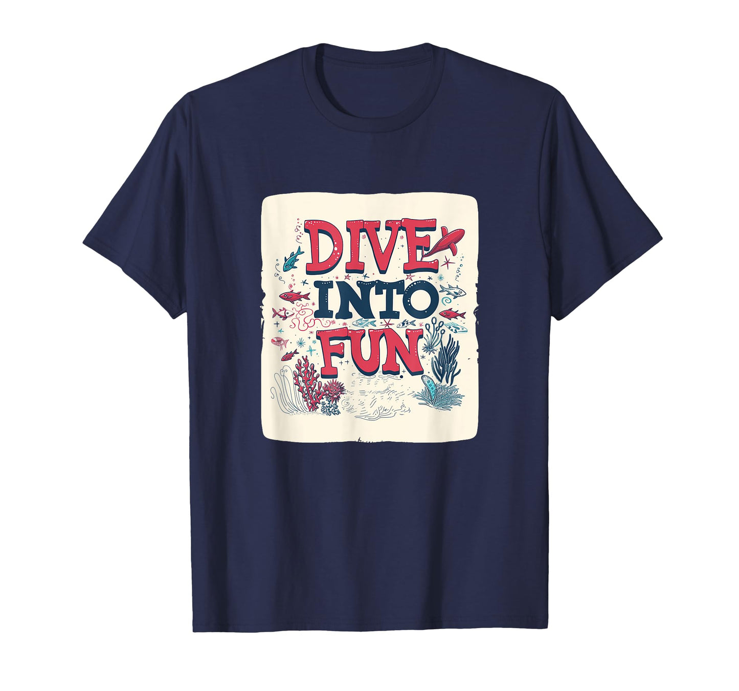 Ocean Animals with funny Dive into Fun Speech Outfit T-Shirt