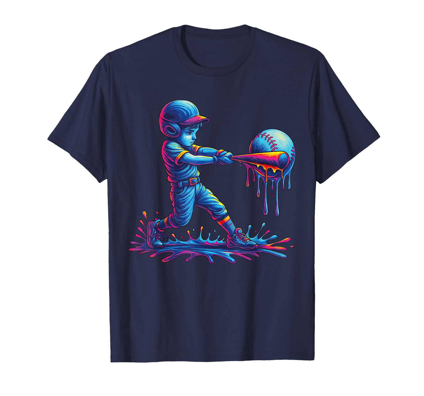 Baseball Drip For Boys Player Ice Cream Drip Baseball Stuff T-Shirt