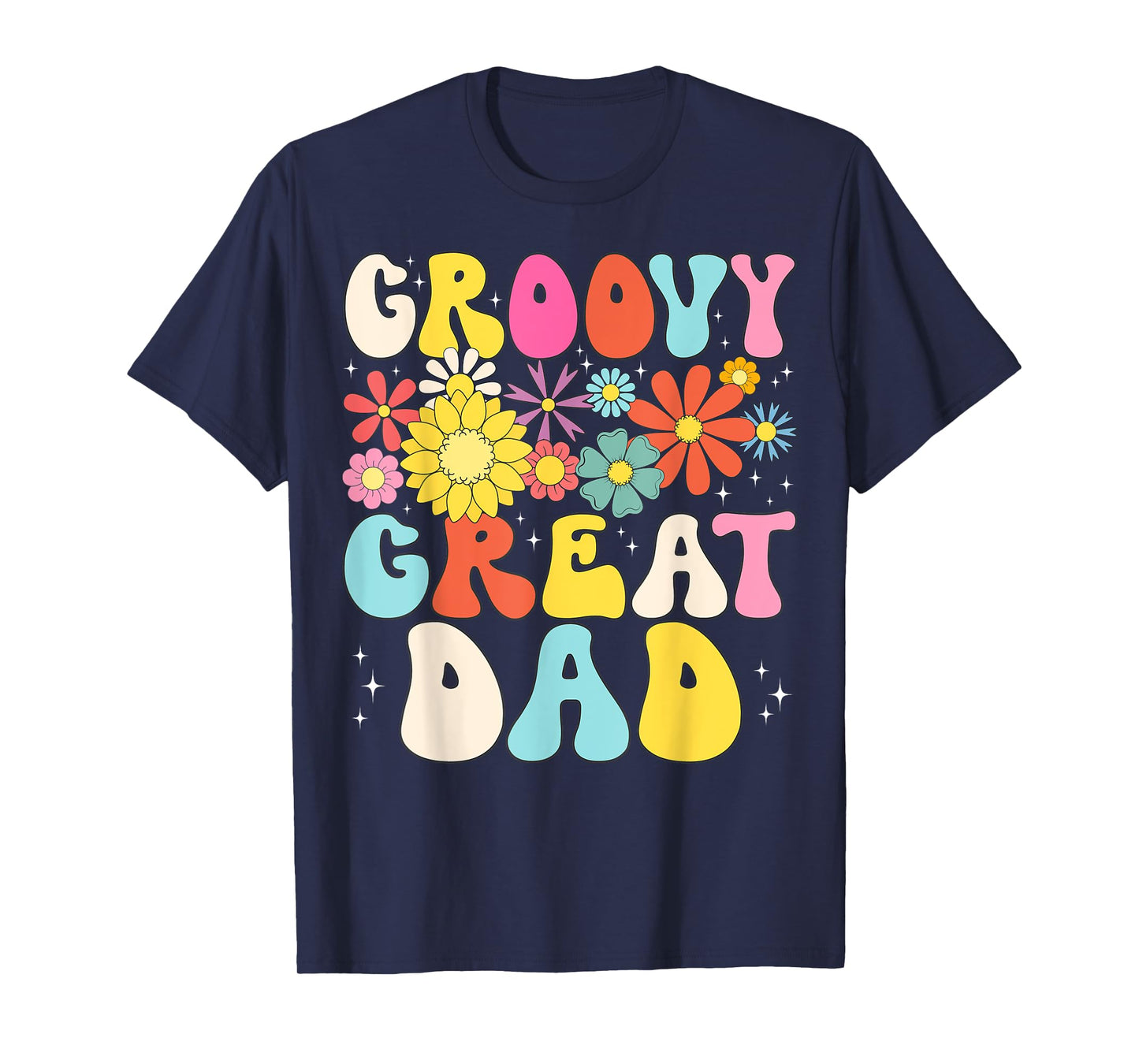 Groovy Great Dad Retro Matching Family Baby Shower T-Shirt