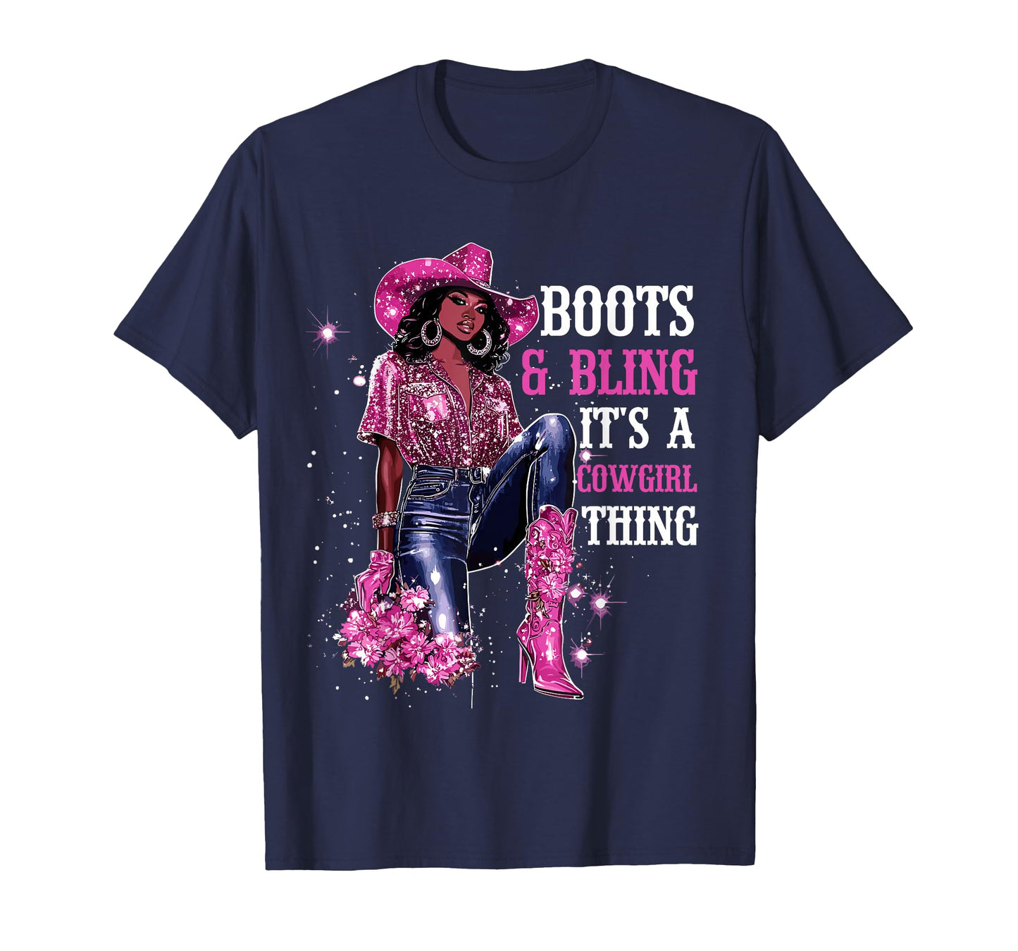 Boots and Bling it's Cowgirl Thing,Black History Month Pride T-Shirt