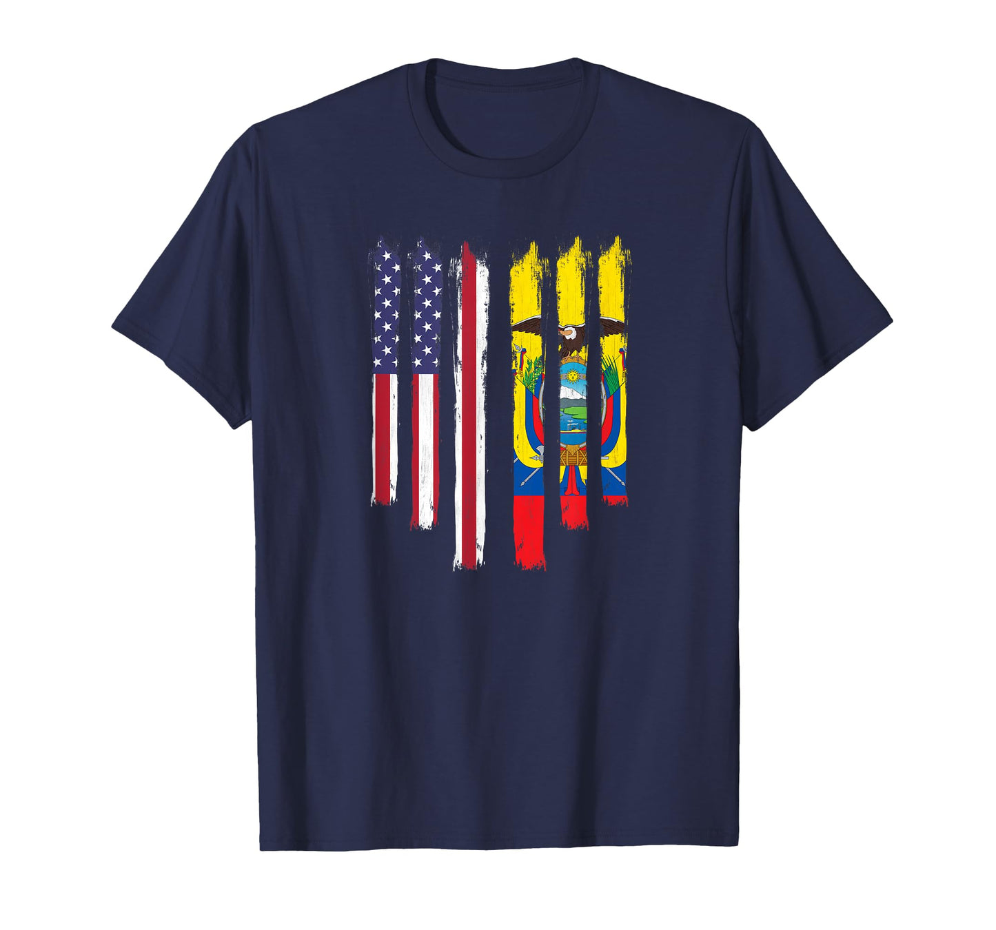 America American Ecuador Ecuadorian Mixed DNA Flag Proud T-Shirt
