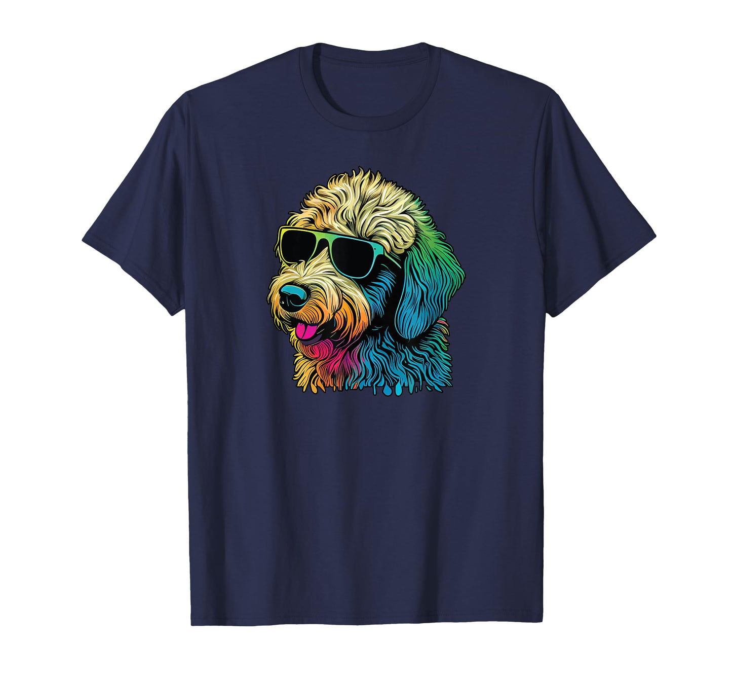 Dad Mom Cool Dog Sunglasses - Goldendoodle Men Women T-Shirt