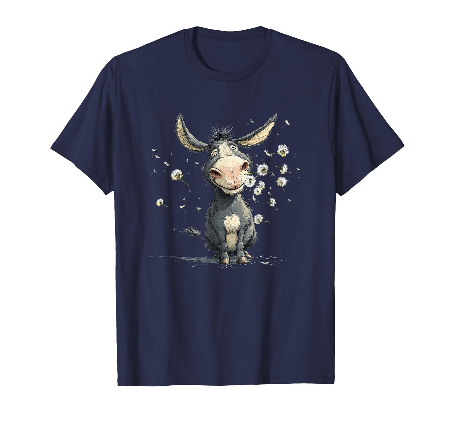 Cute Donkey Face with Flying Dandelion Seeds Costume T-Shirt