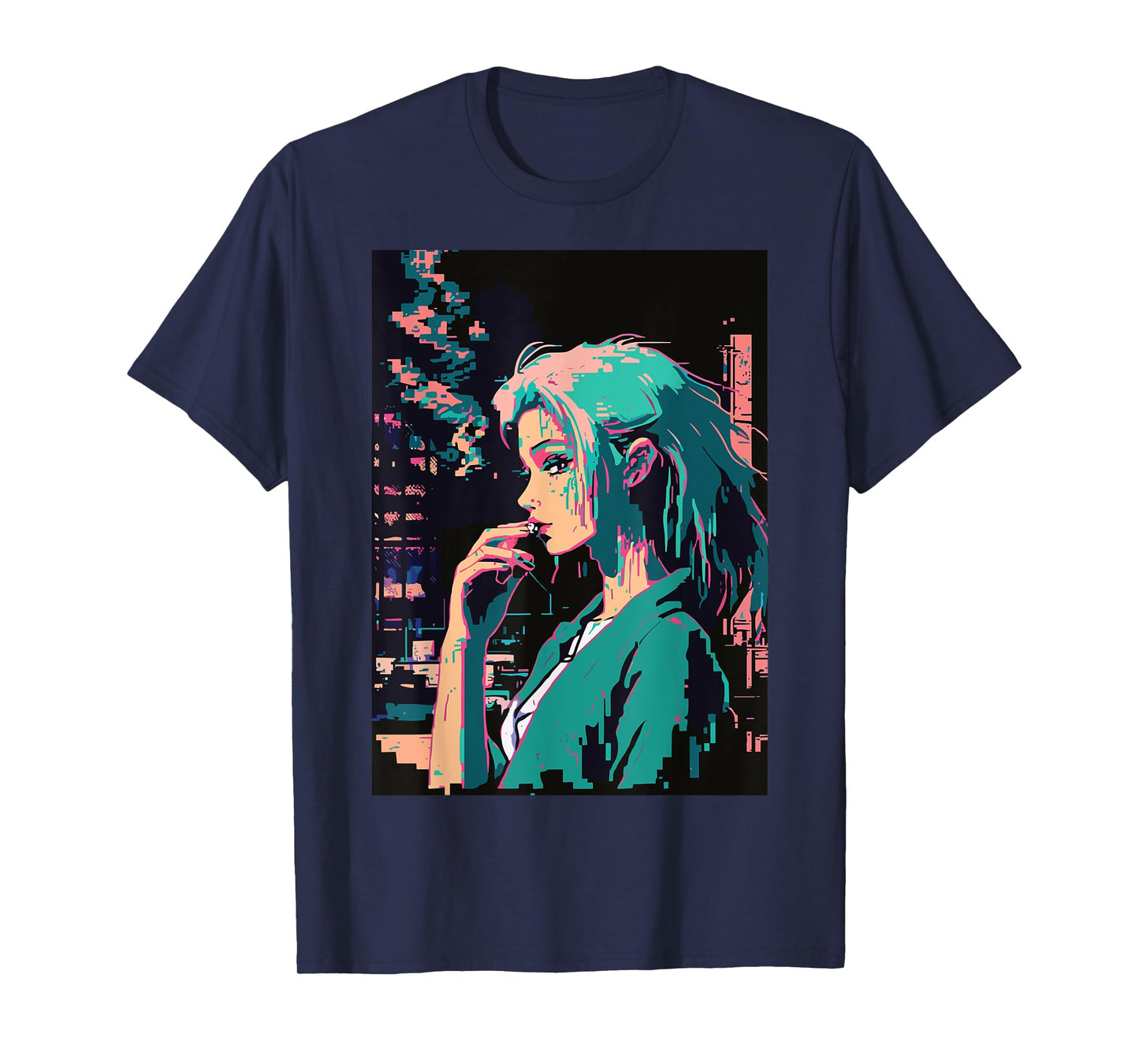 Japanese Vaporwave Sad Anime Girl Indie Aesthetic Otaku T-Shirt