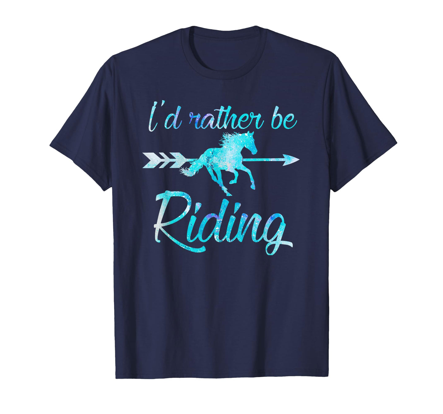 Horse Rider Shirt Girls I'd Rather BE Riding Horses Kid Gift T-Shirt