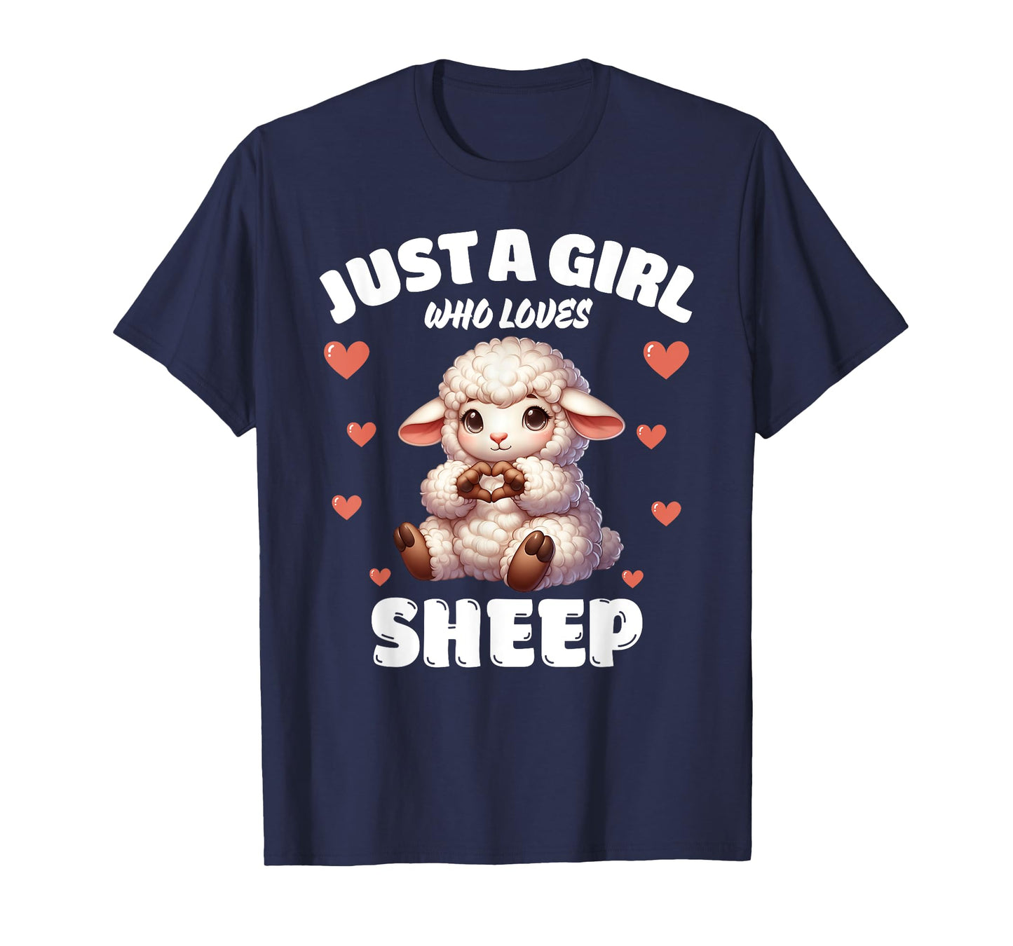 Just A Girl Who Loves Sheep, Cute Sheep Lovers T-Shirt