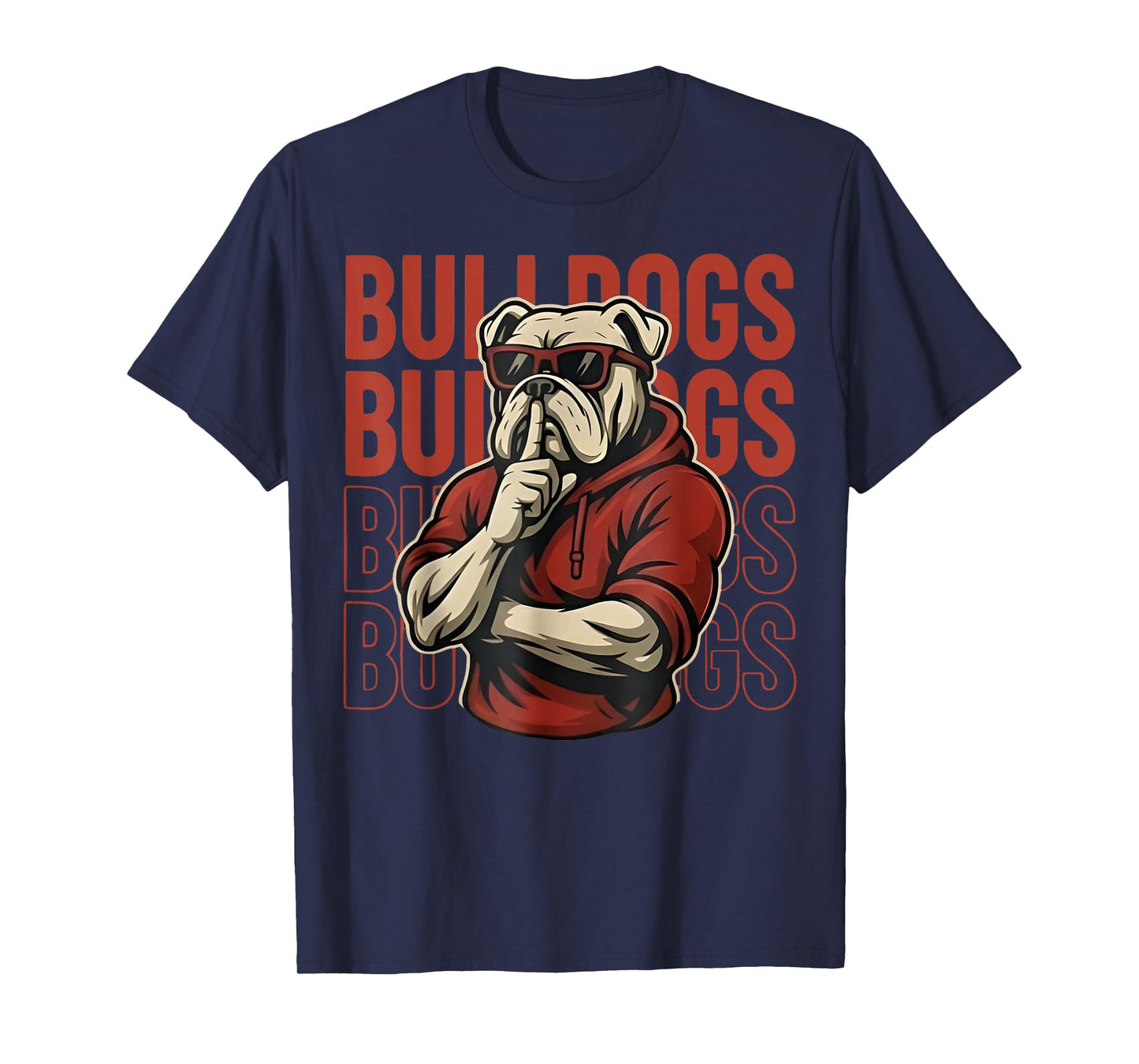 Vintage Cool Bulldog Name Red Style Gift for Men Women Kid T-Shirt