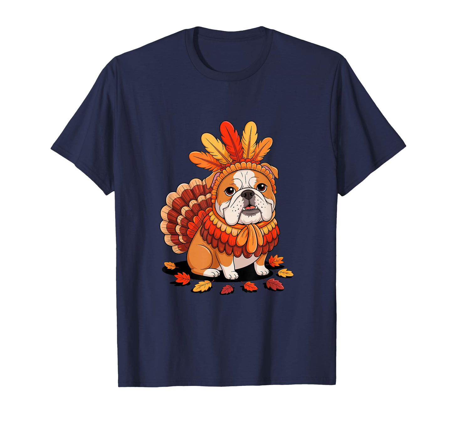 Thanksgiving Turkey English Bulldog T-Shirt