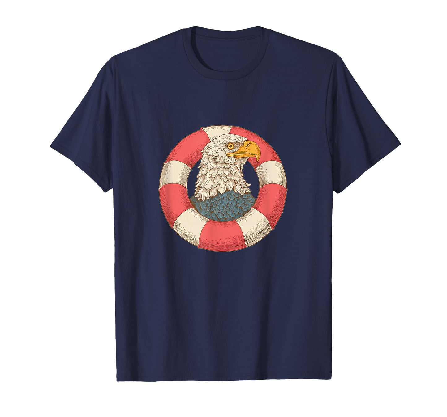 Funny Holiday Costume with Pool Ring and Eagle Look T-Shirt
