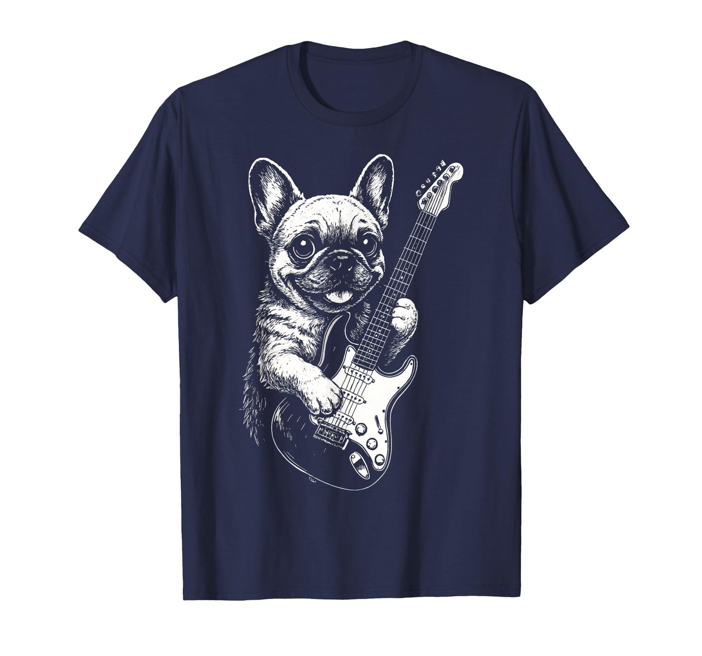 French Bulldog Guitar Metal Music Men Women Kids T-Shirt