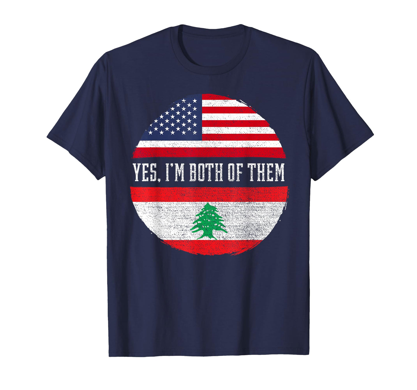 Half American Half Lebanese USA Flag Lebanon Heritage DNA T-Shirt for Women Kids Men