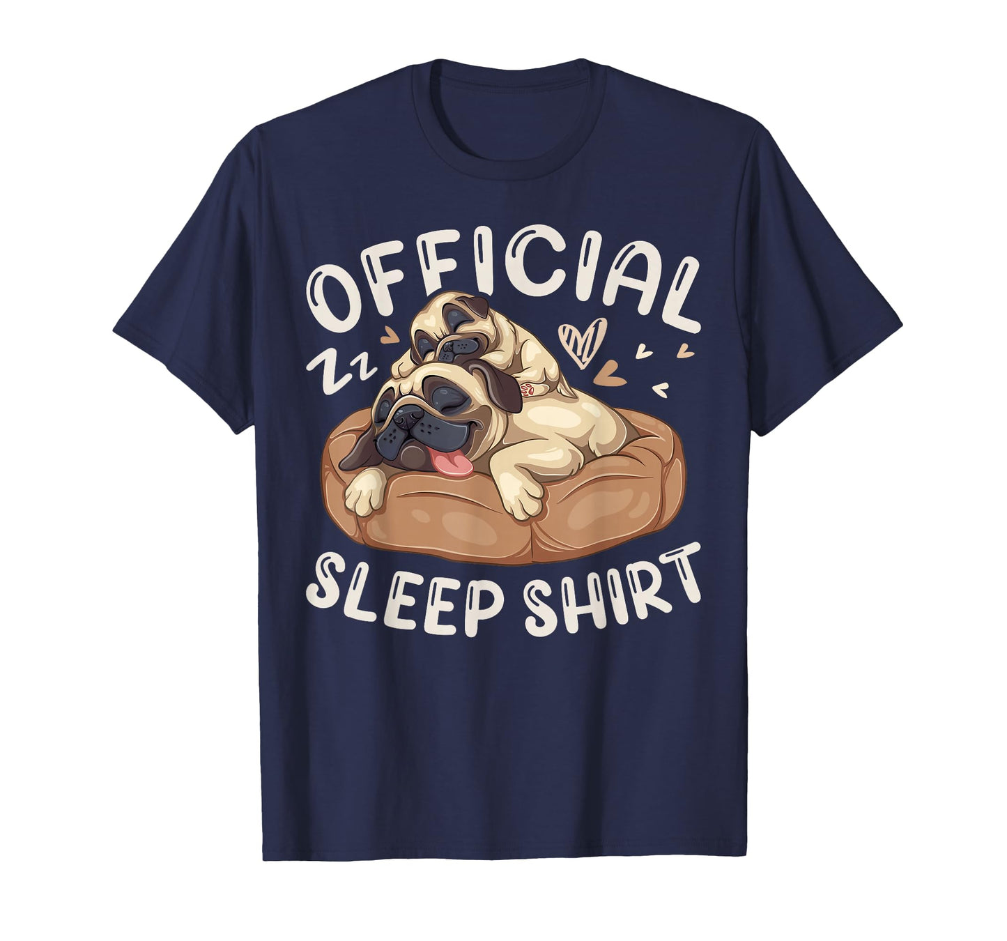 Official Sleep Shirt, Pug Dog with Puppy T-Shirt