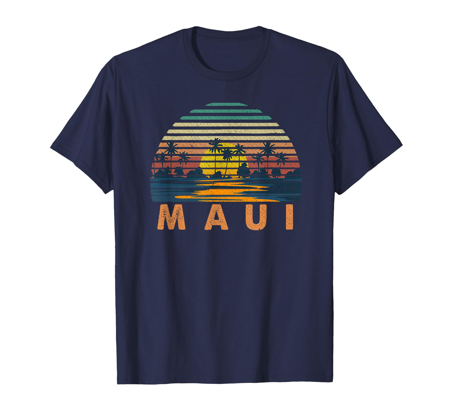 70s Maui HI Vintage Retro Sunset Throwback Art Hawaii Travel T-Shirt
