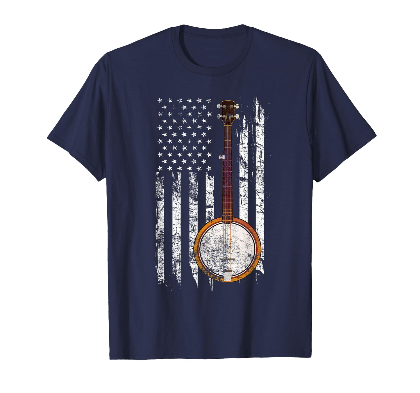 Bluegrass Banjo Shirt - American US Flag Shirt T-Shirt
