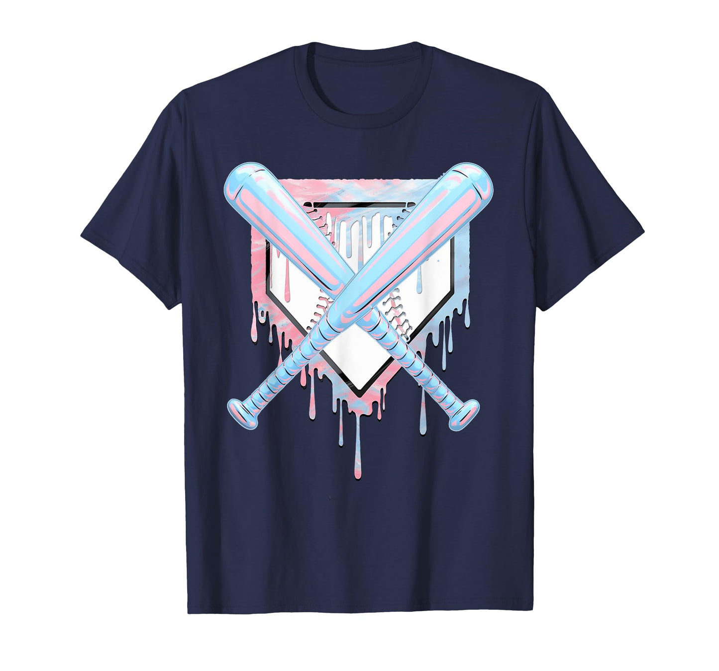 Cool Sport Baseball Home Plate Drip With Sprinkles Drip T-Shirt
