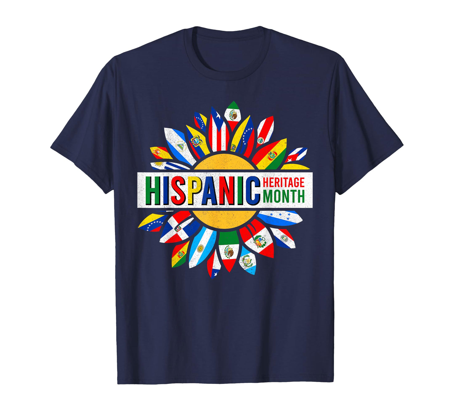 Hispanic Heritage Month Latino Countries Flags T-Shirt