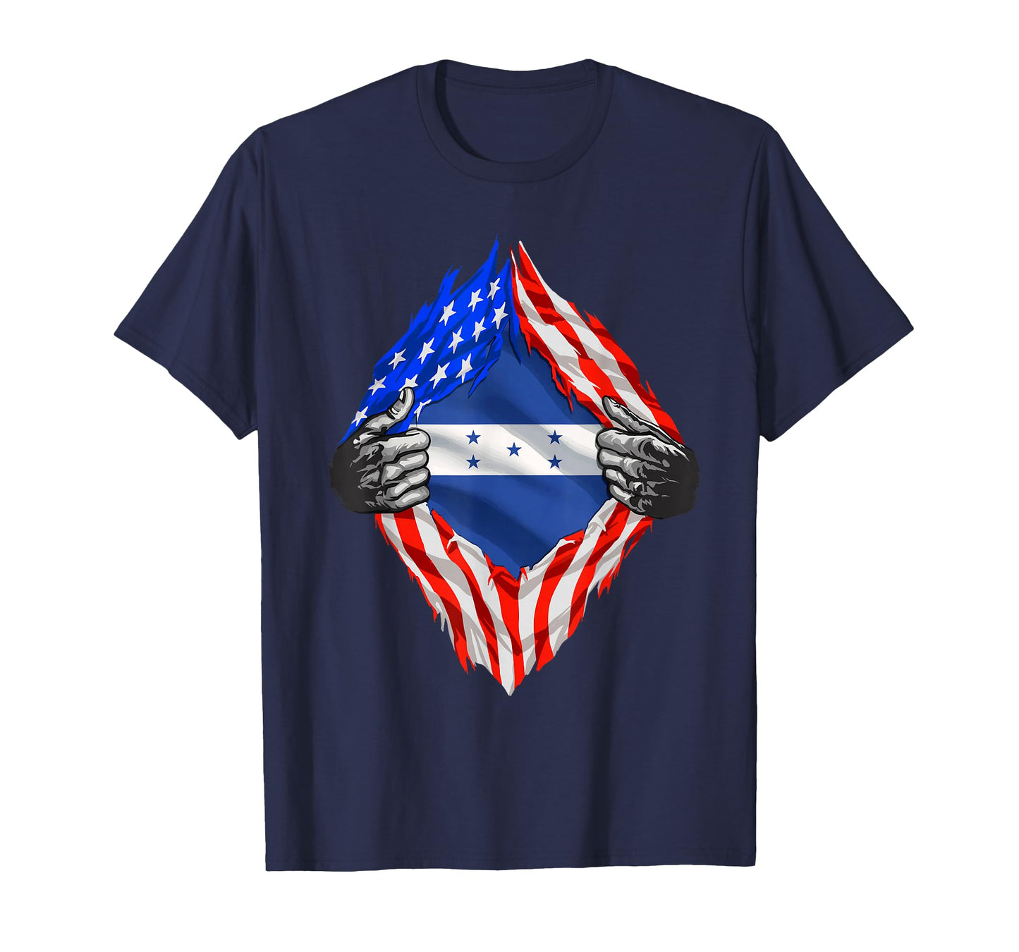 Honduras American Shirt Half USA Honduran Flag Roots Citizen T-Shirt