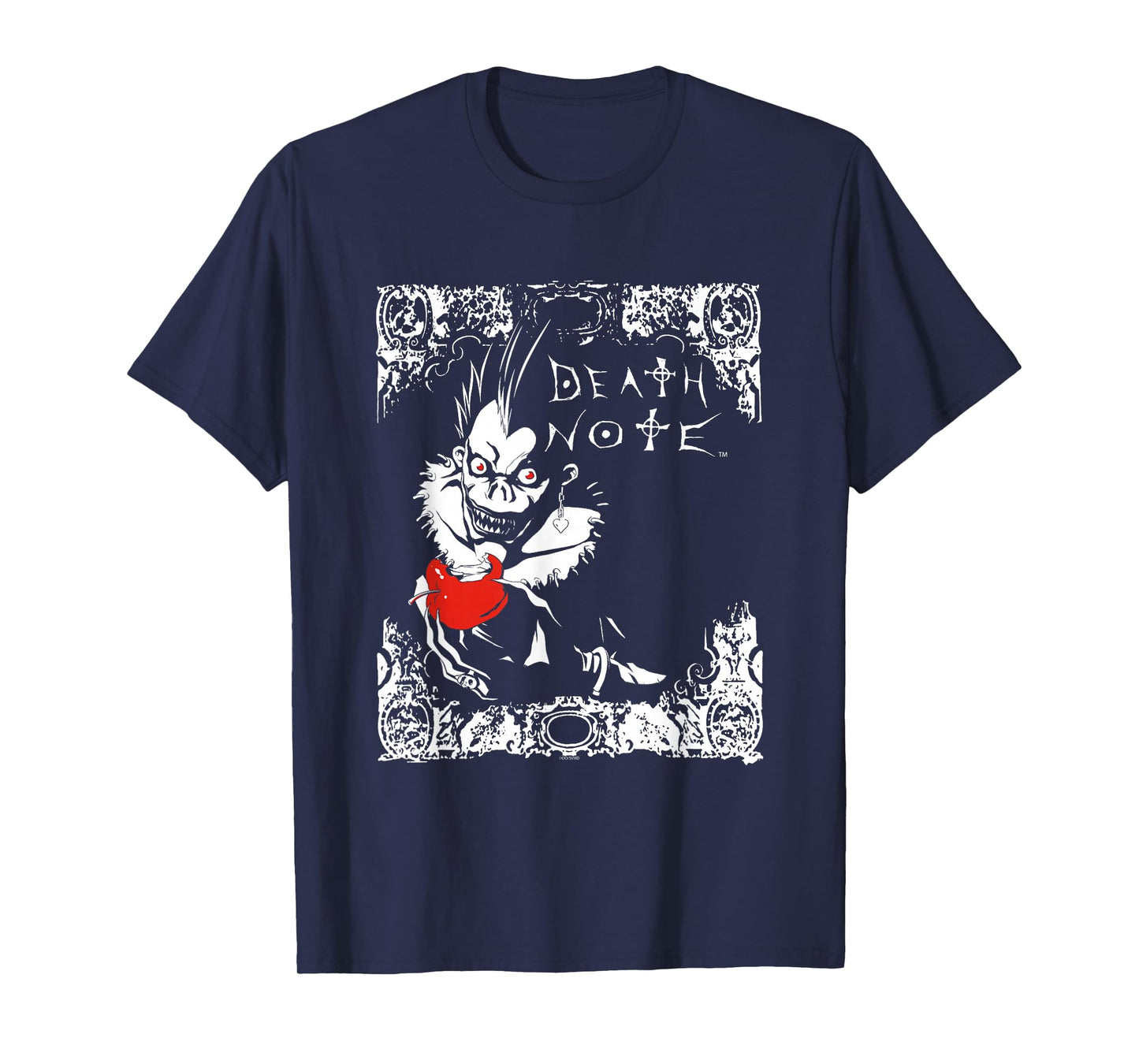 Death Note Ryuk Apple and Logo Filigree Anime T-Shirt