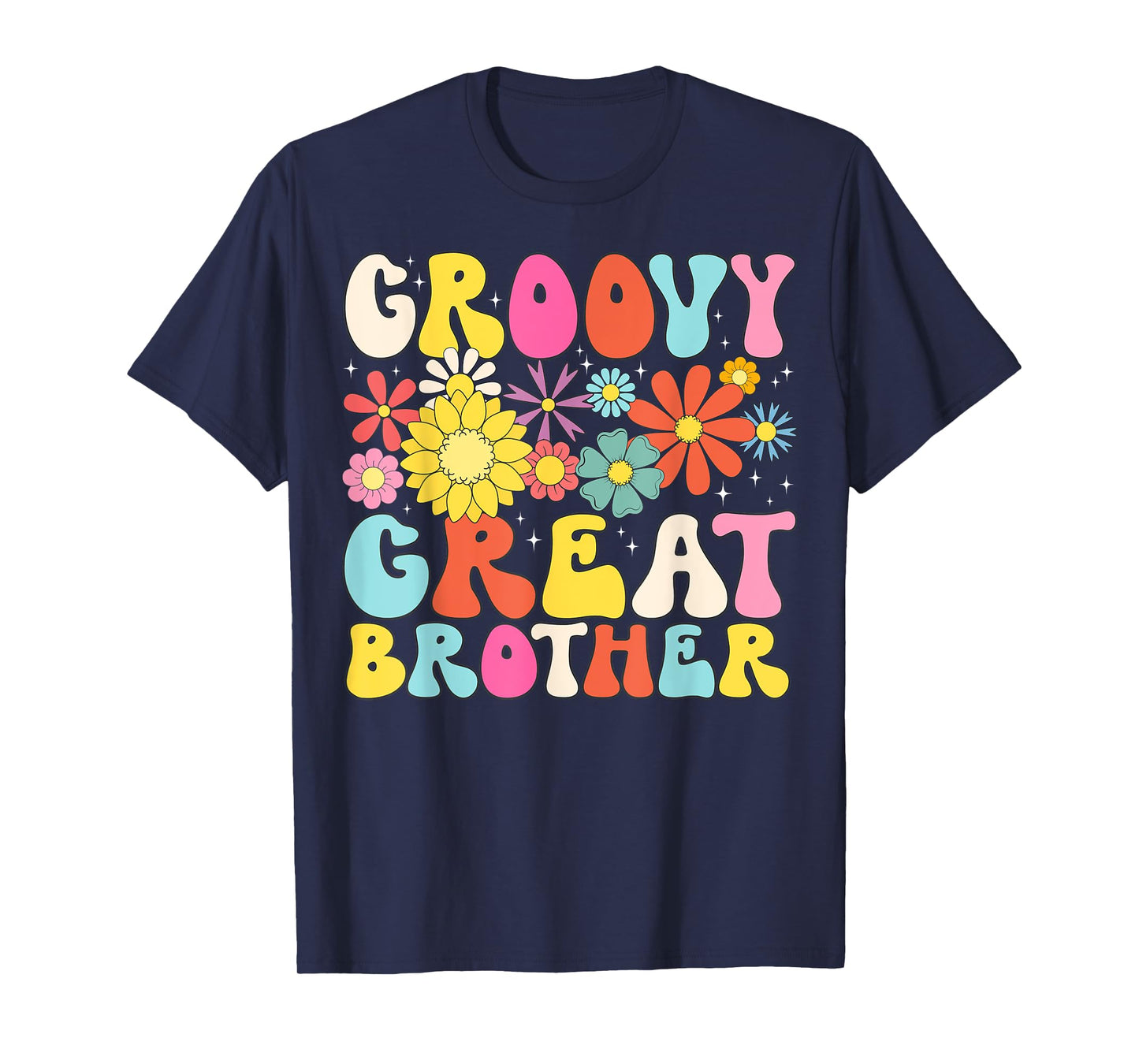 Groovy Great Brother Retro Matching Family Baby Shower T-Shirt