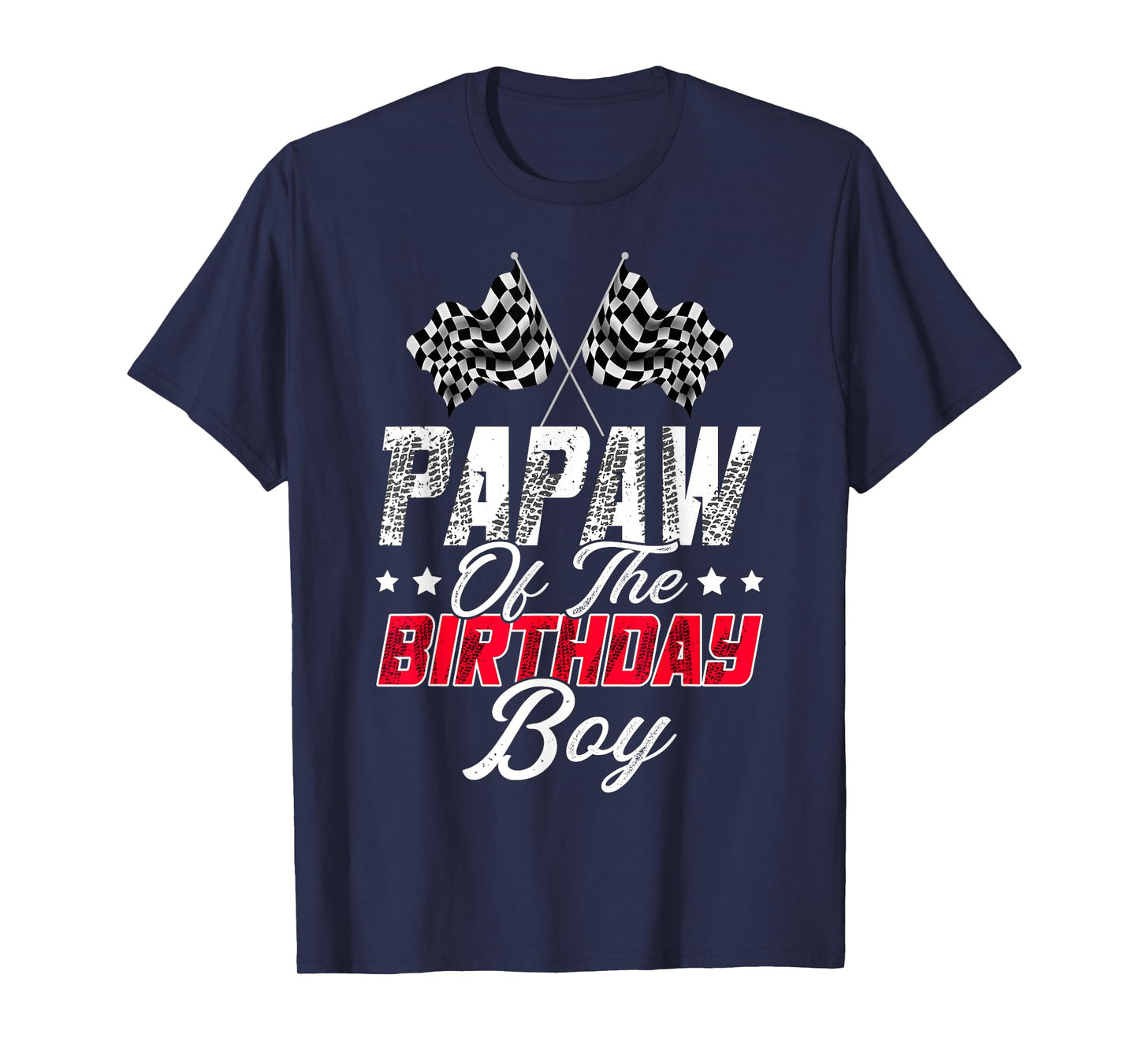 Race Car Papaw Of The Birthday Boy Racing Family Pit Crew T-Shirt