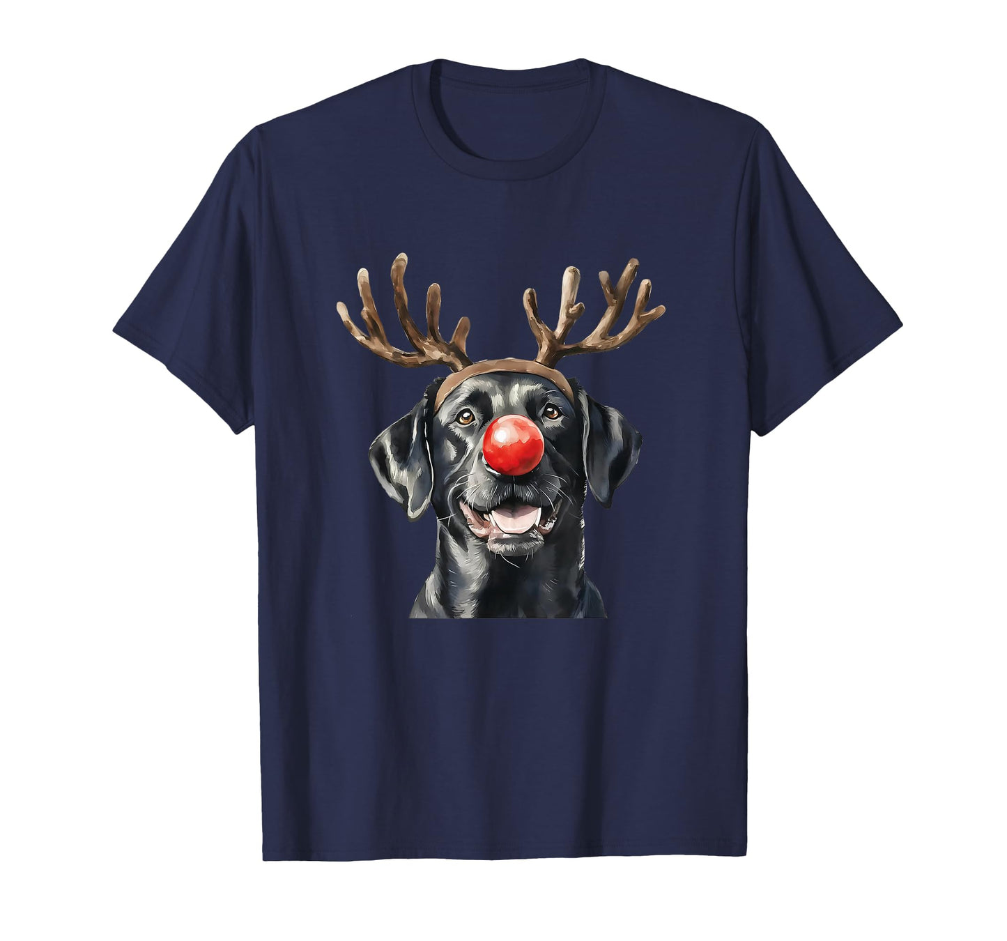 Santa Black Labrador Christmas Black Labrador Dog Mom Pajama T-Shirt