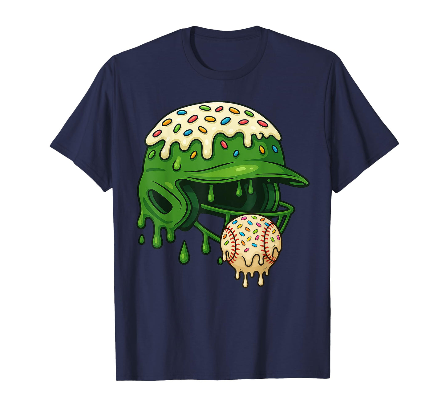 Baseball Drip Team for Boys and Girls Ice Cream Cool T-Shirt