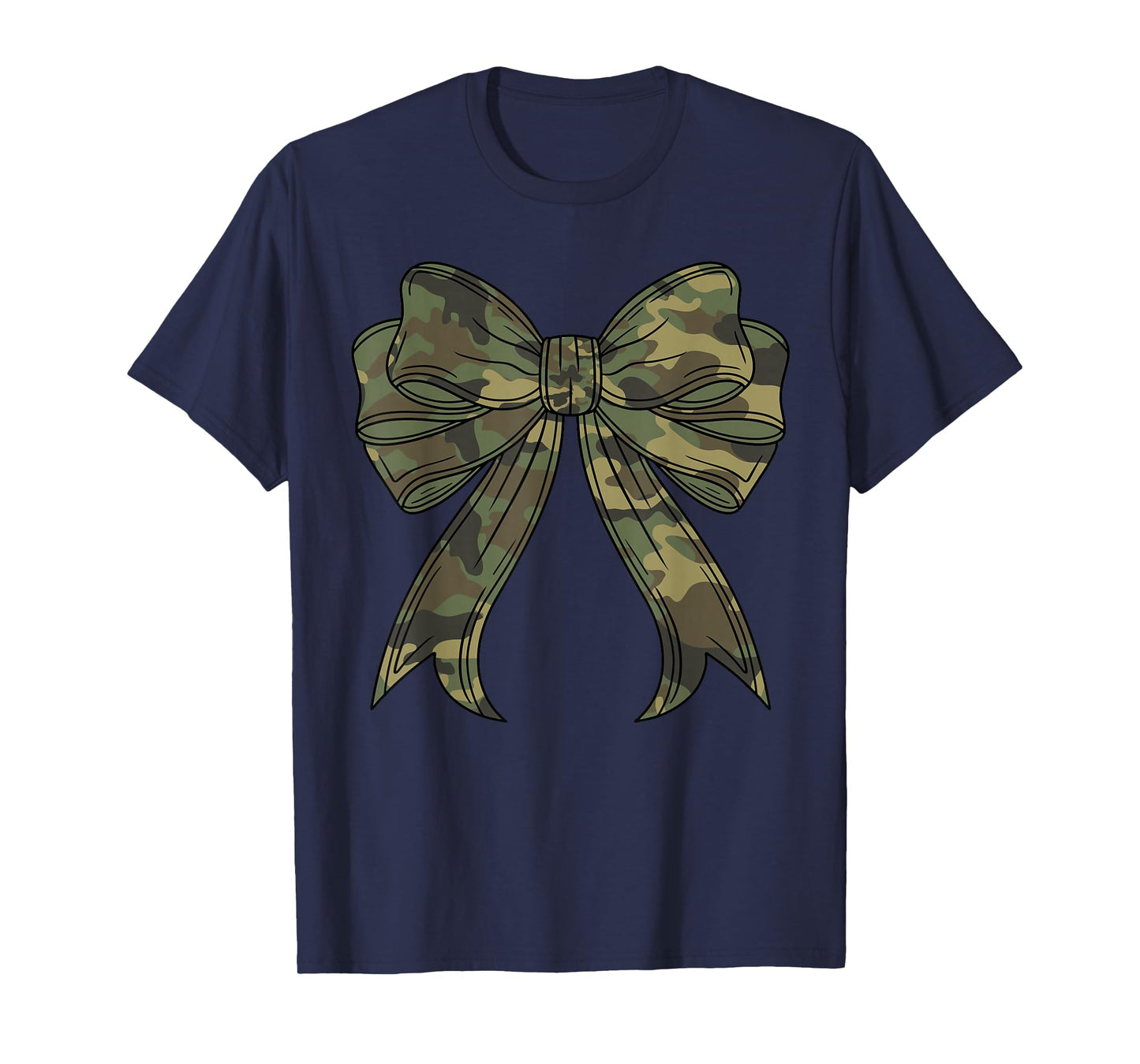 Woodland Camouflage Camo Coquette Bow Hunting For Women Girl T-Shirt
