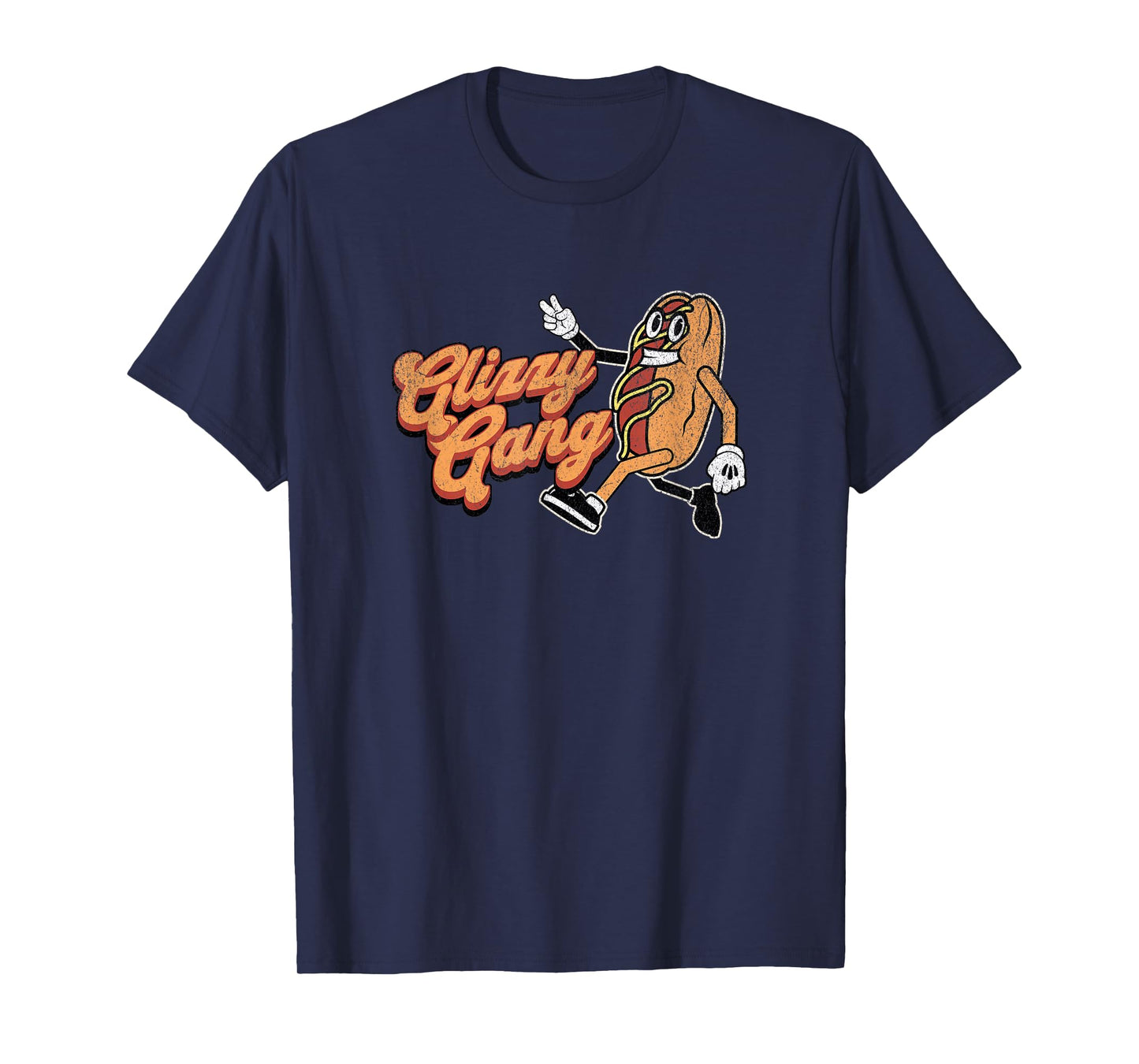 Glizzy Gang Hotdog Vintage Retro Funny Gift T-Shirt