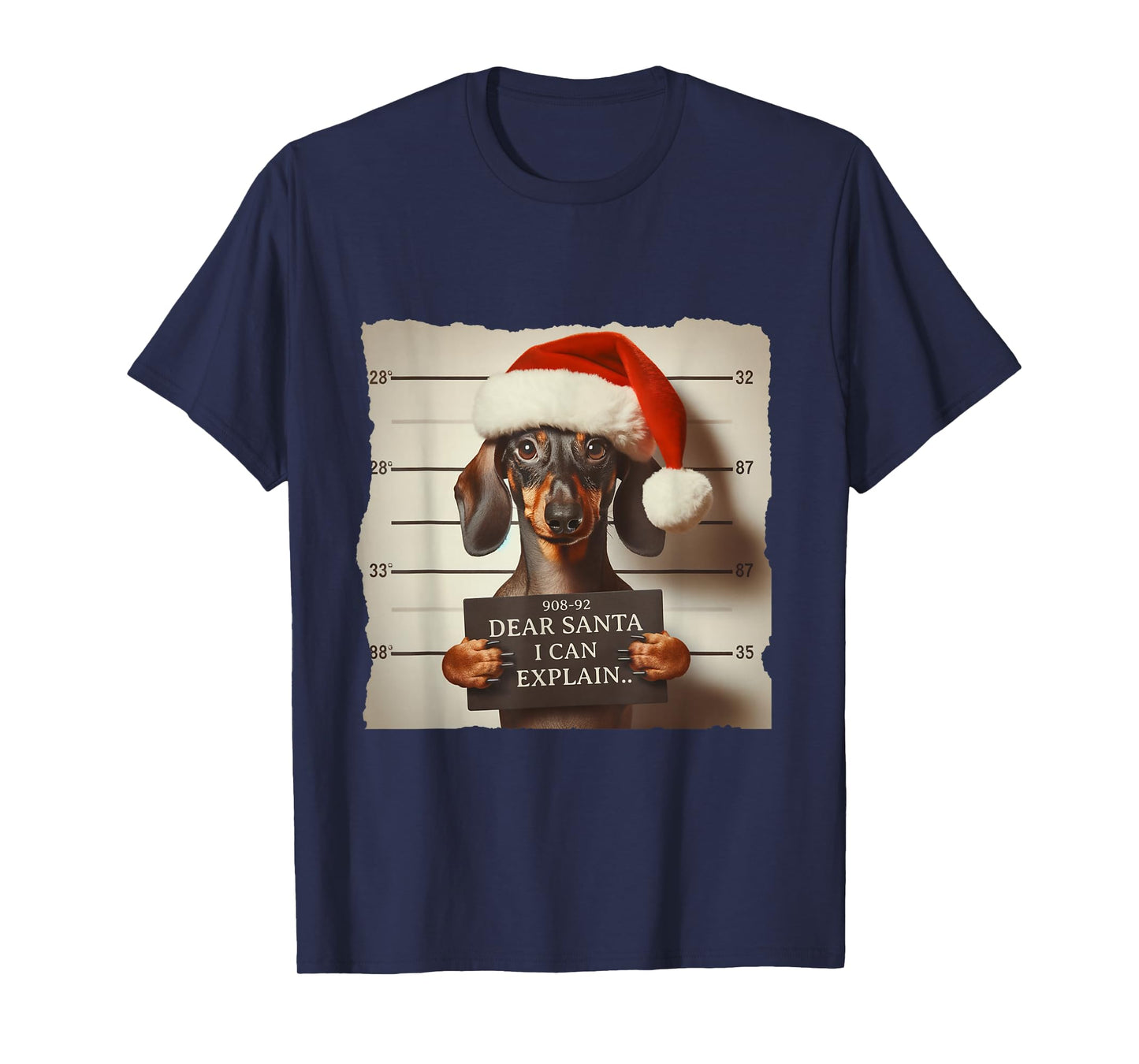 Funny Dachshund Christmas Dear Santa I Can Explain Weiner T-Shirt