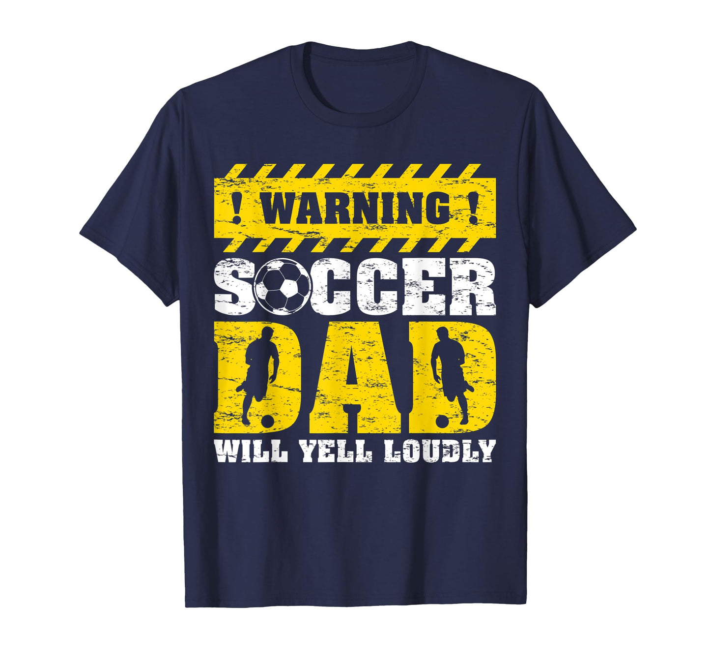 Mens Vintage Warning Will Yell Loudly Soccer Dad Father's Day T-Shirt