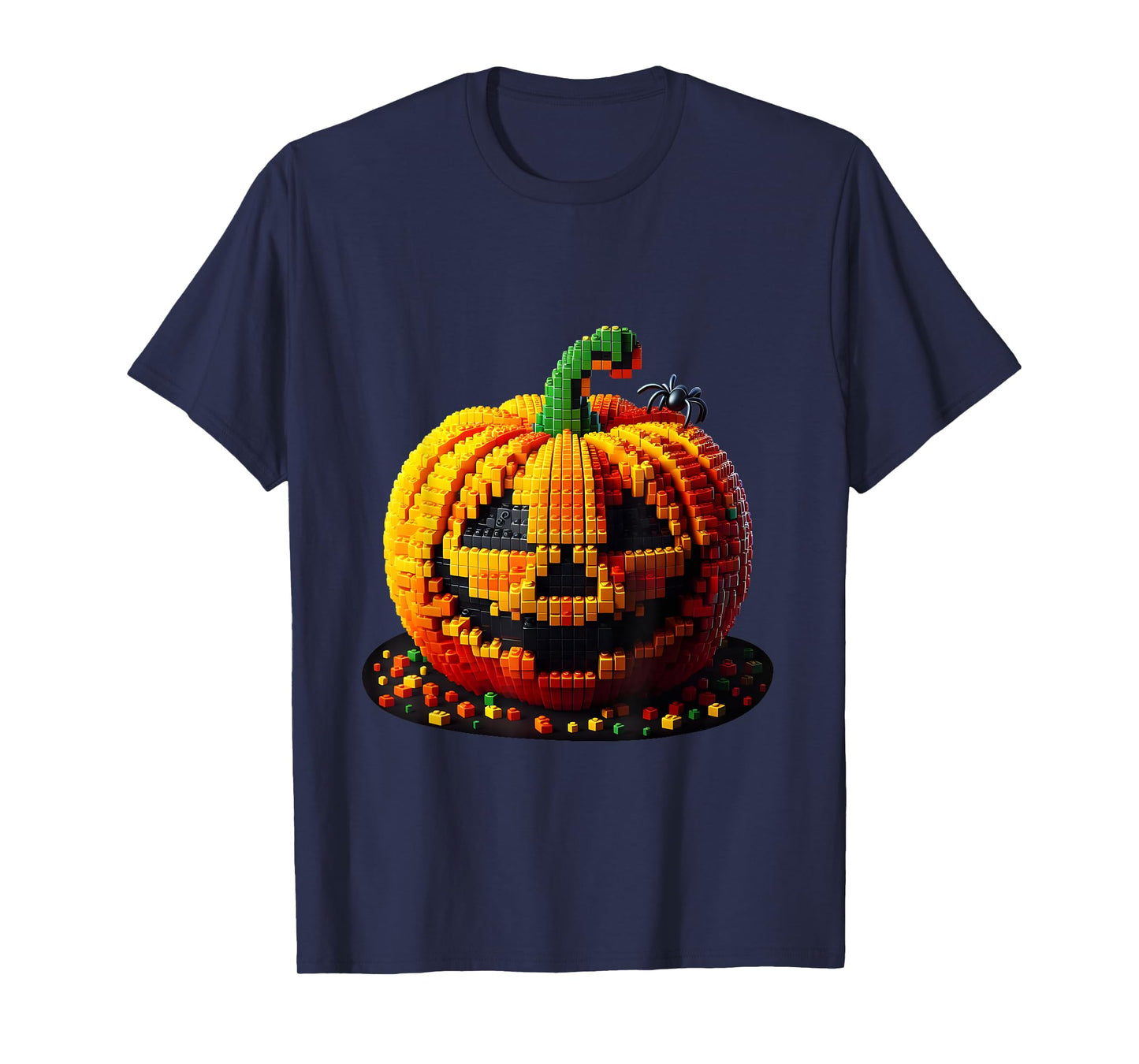 Master Builder Pumpkin Kids Building Blocks Bricks Halloween T-Shirt