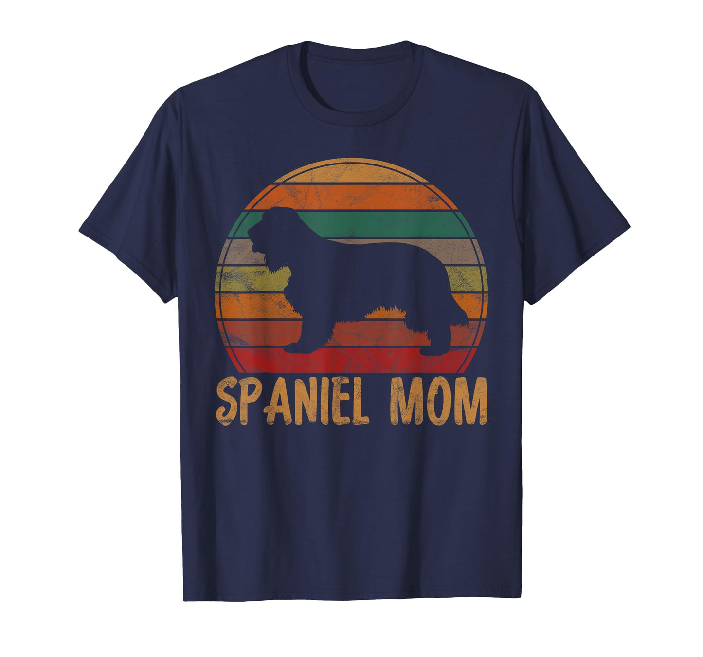 Retro Spaniel Mom Gift Dog Mother Pet English Cocker Mama T-Shirt