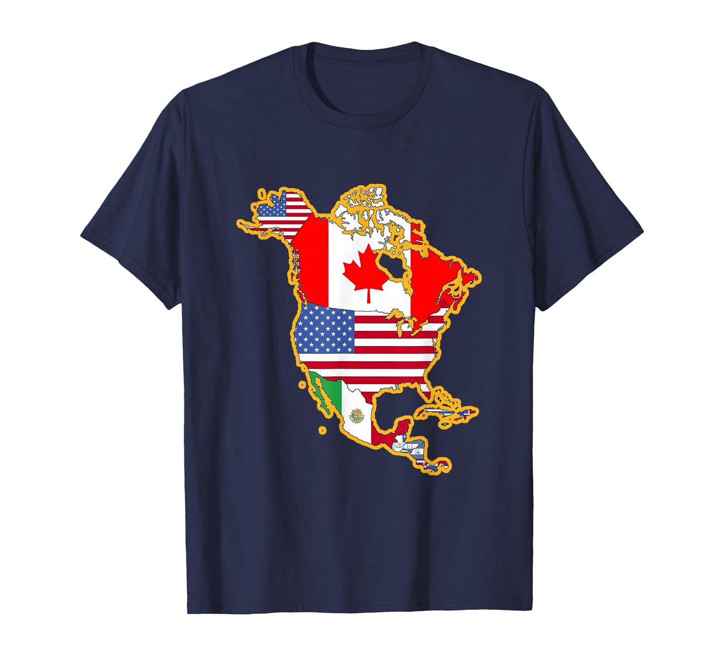 North America Continent Flag Shirt - Geography Shirt T-Shirt