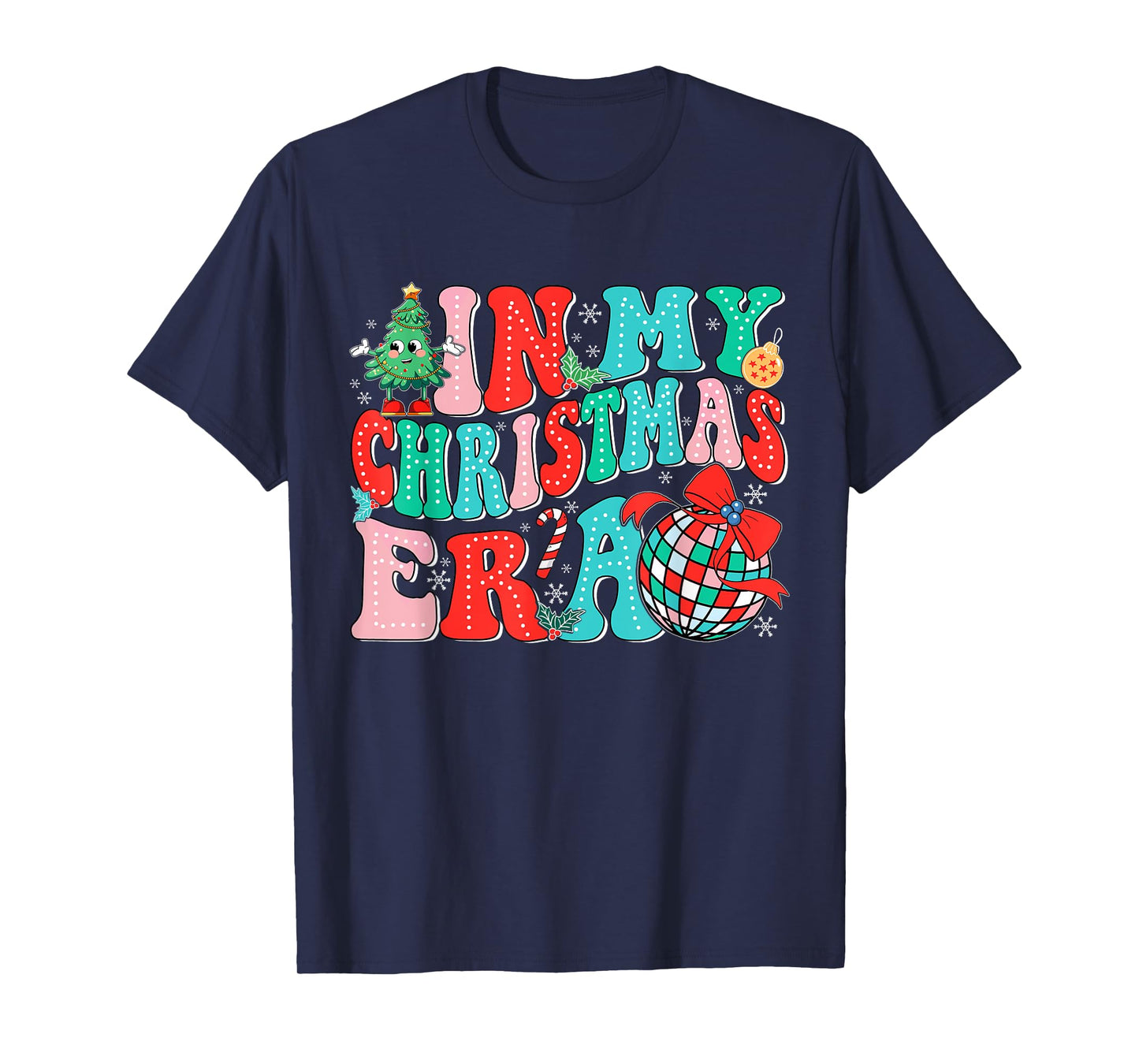 In My Christmas Era Retro Groovy Christmas Holiday Xmas Tee T-Shirt