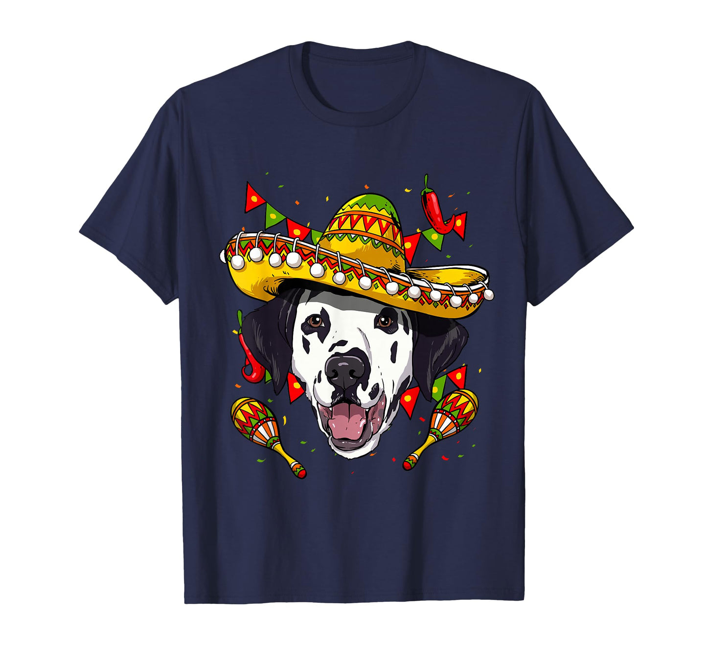 Cinco de Mayo Dalmatian Men Women Kids Sombrero T-Shirt