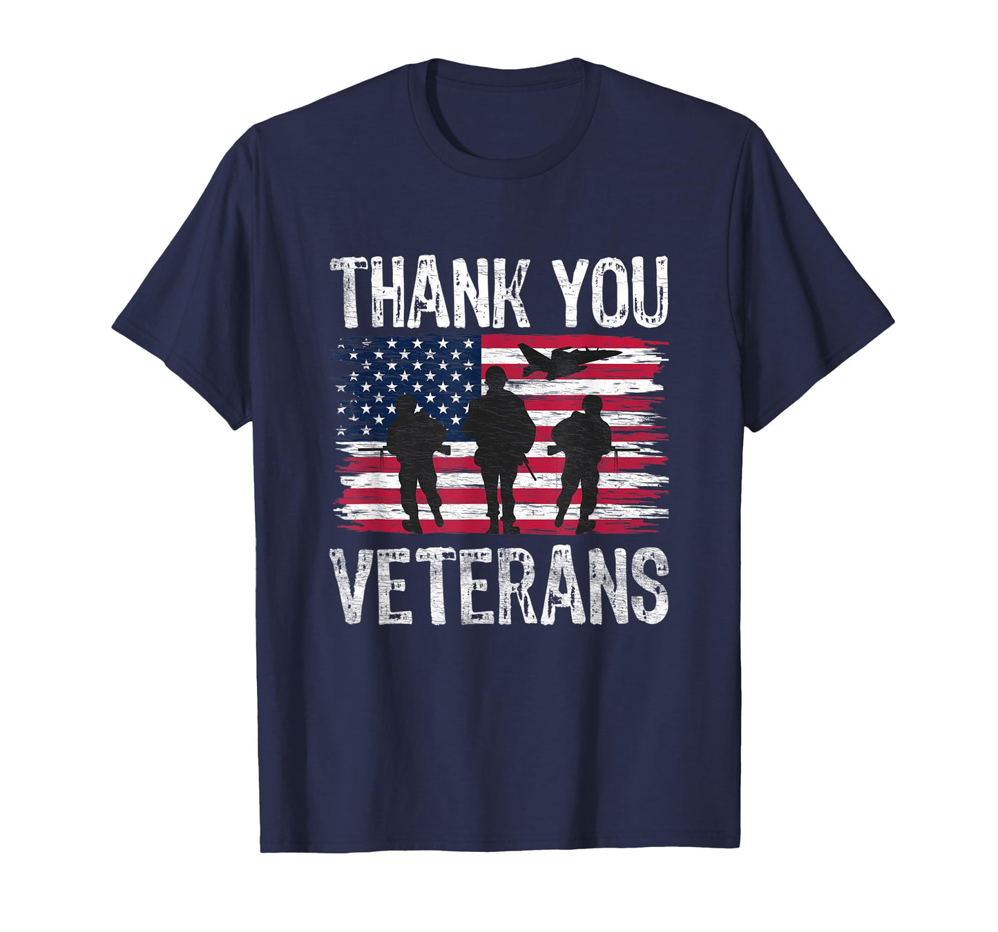 Patriotic American Flag Thank You Veterans Day T-Shirt