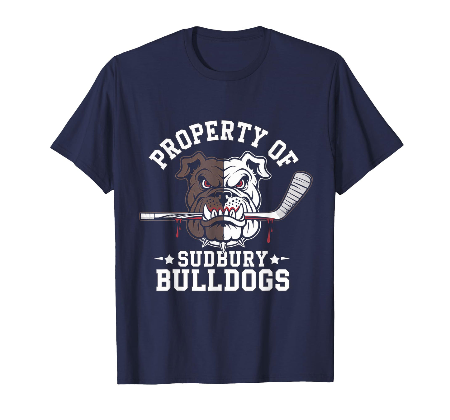 Property of Sudbury Bulldog Funny Hockey Dog Lover Funs T-Shirt