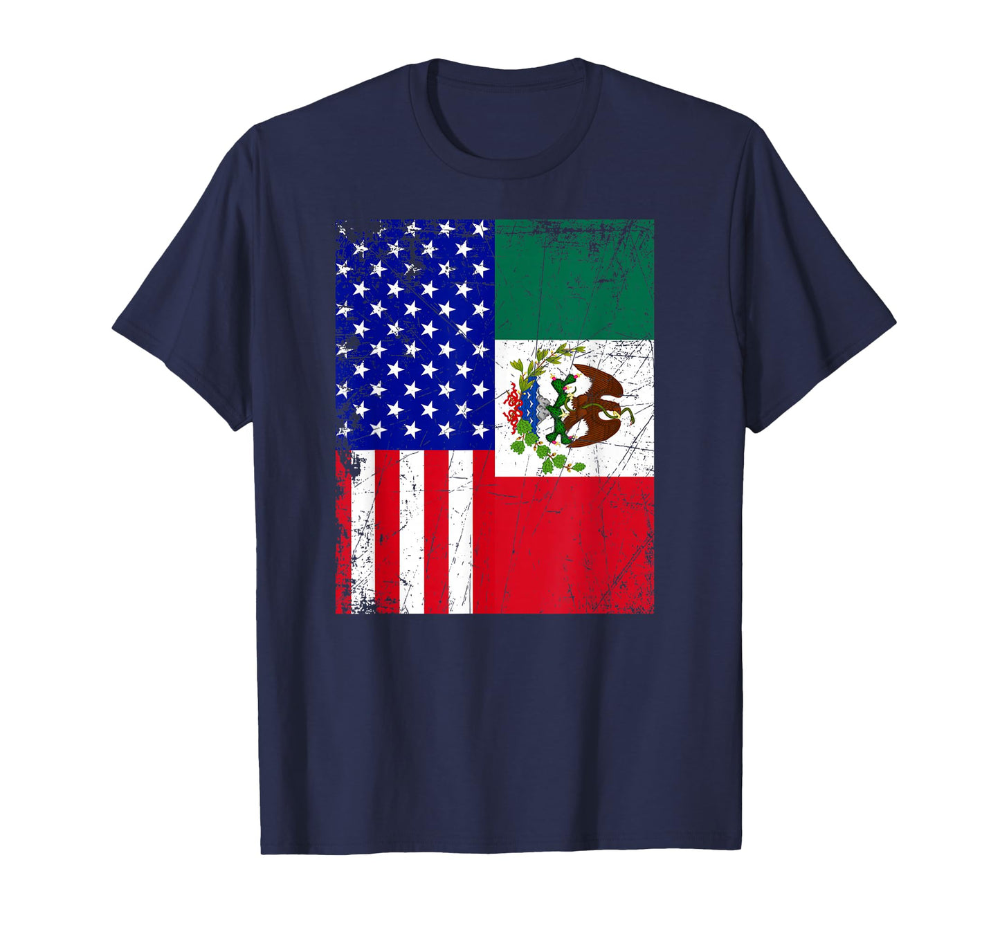 Mexican American Flag Shirt | Half Mexico Half USA T-Shirt T-Shirt