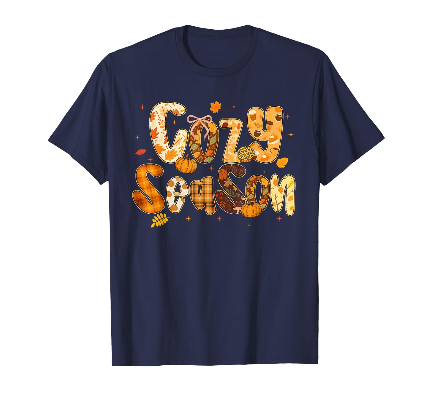 Cozy Season Preppy Fall Vibes for Men Women Kids T-Shirt