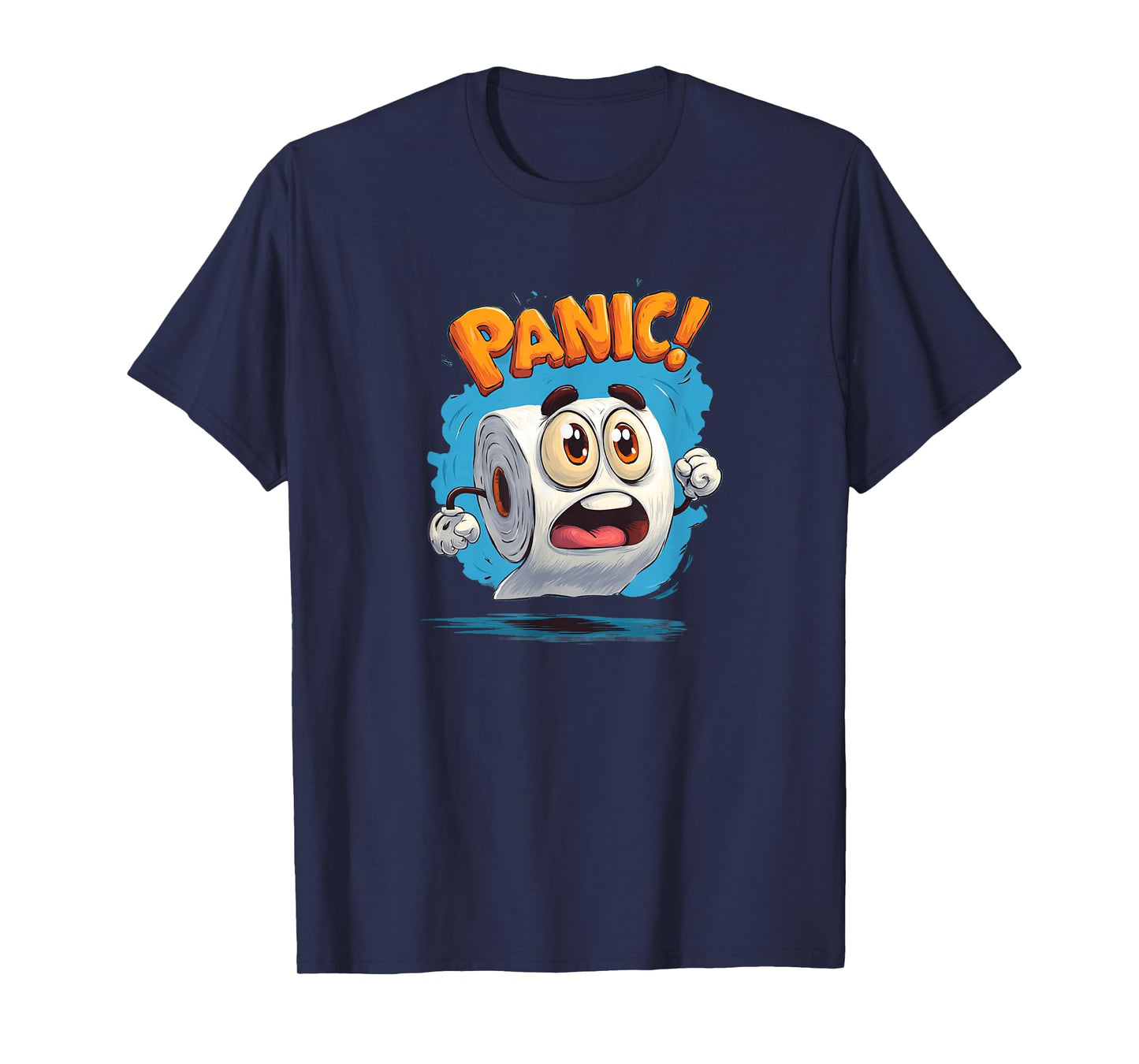 Panic Toilet Paper Costume for Funny Toilets and Bathroom T-Shirt